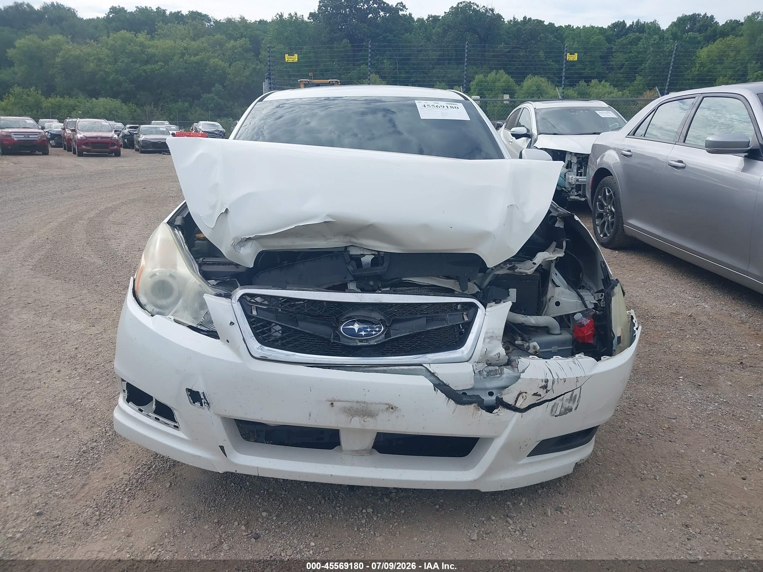2012 Subaru Legacy 2.5i Premium White vin: 4S3BMCG67C3012139