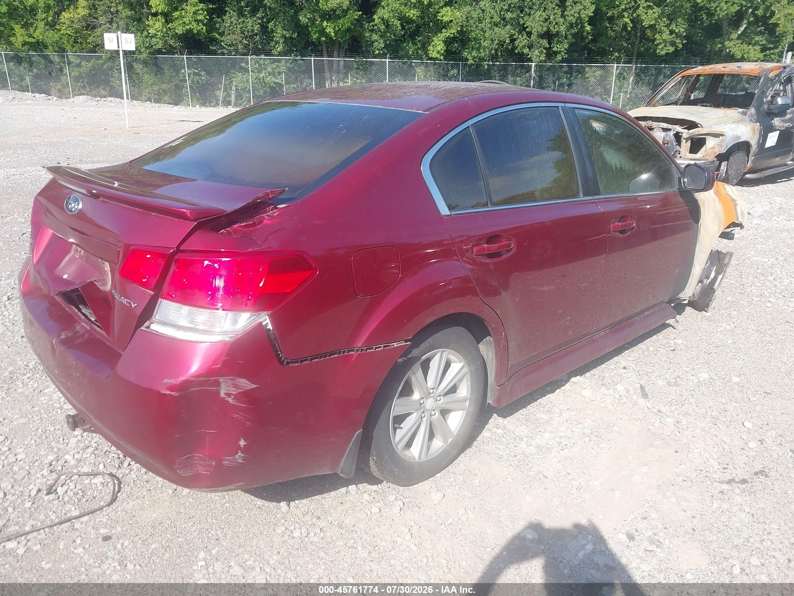 2012 Subaru Legacy 2.5i Premium Maroon vin: 4S3BMCG67C3013940