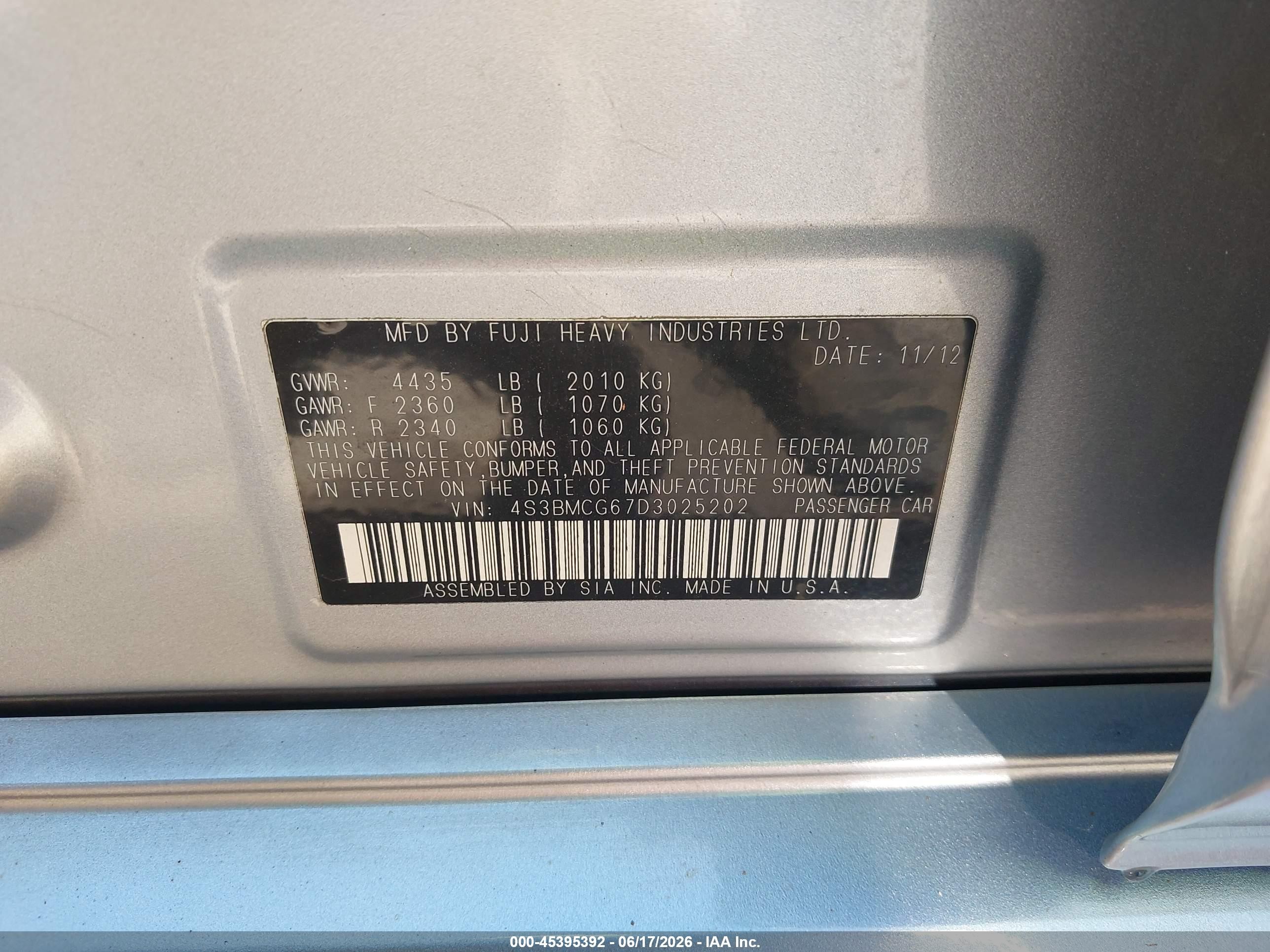 2013 Subaru Legacy 2.5 I Sport Silver vin: 4S3BMCG67D3025202
