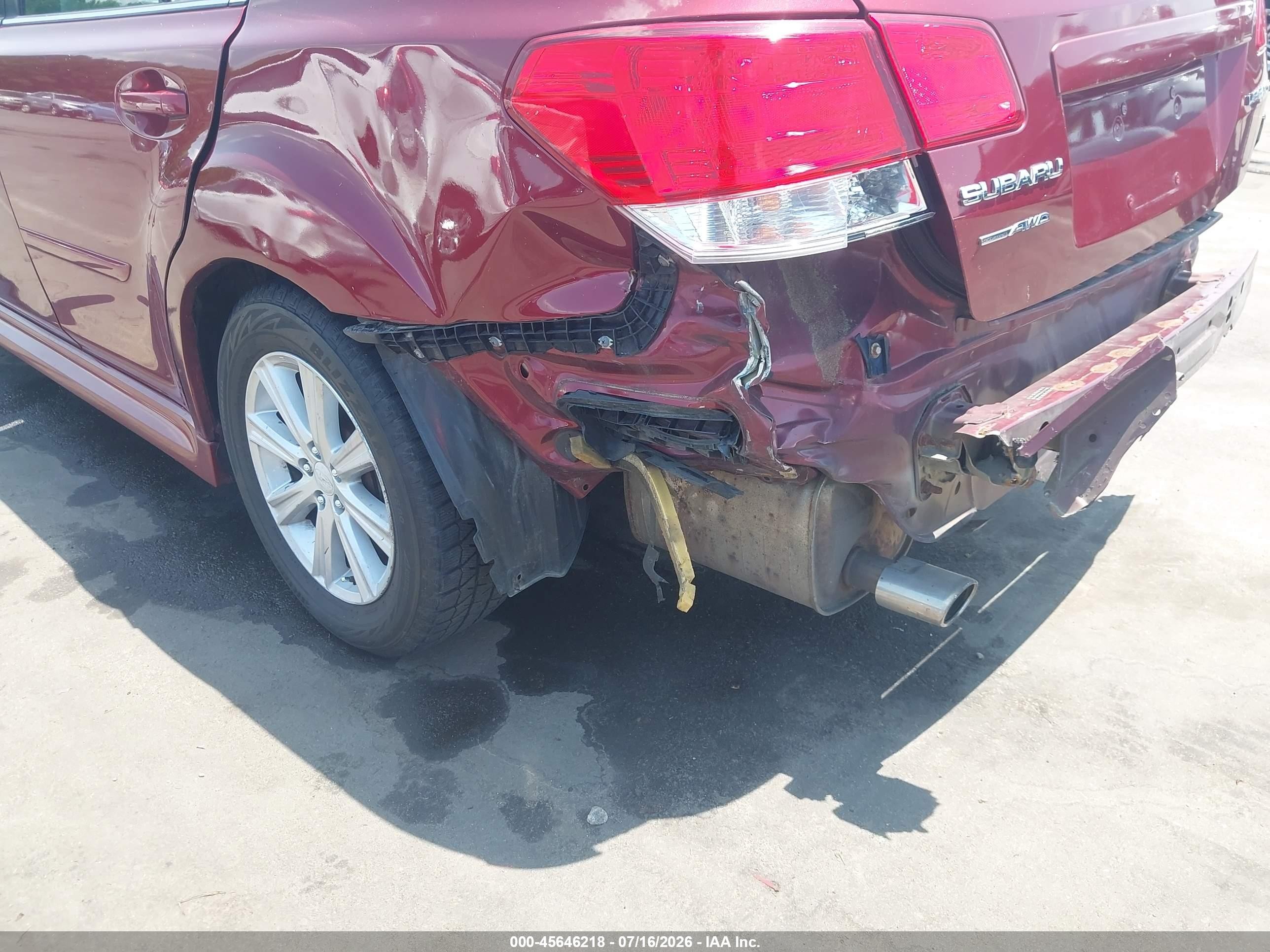 2010 Subaru Legacy 2.5i Premium Maroon vin: 4S3BMCH66A3211906