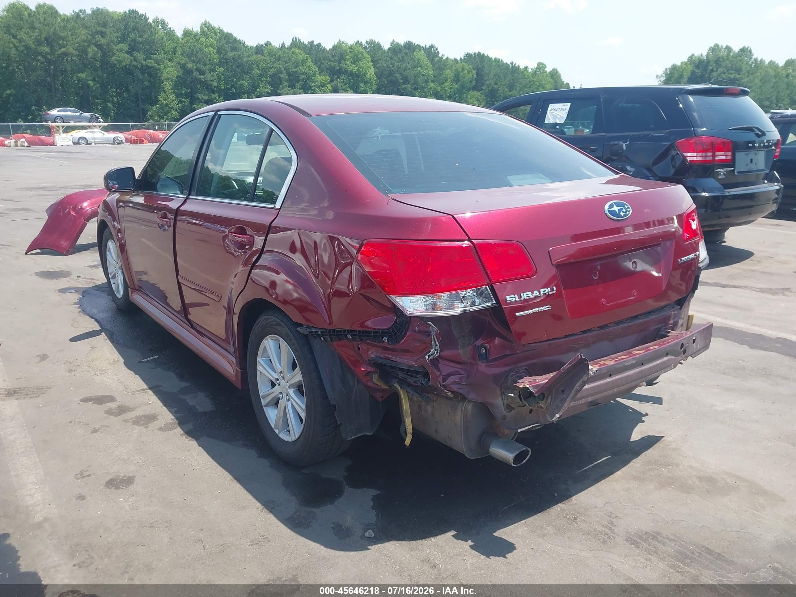 2010 Subaru Legacy 2.5i Premium Maroon vin: 4S3BMCH66A3211906