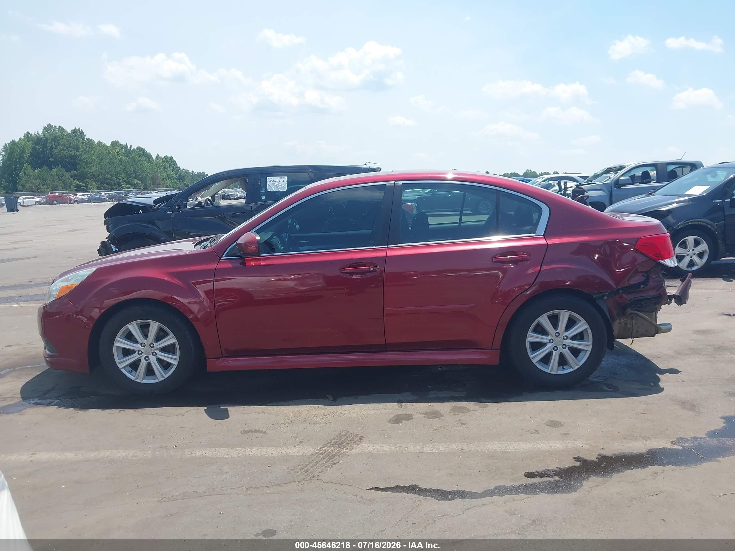 2010 Subaru Legacy 2.5i Premium Maroon vin: 4S3BMCH66A3211906