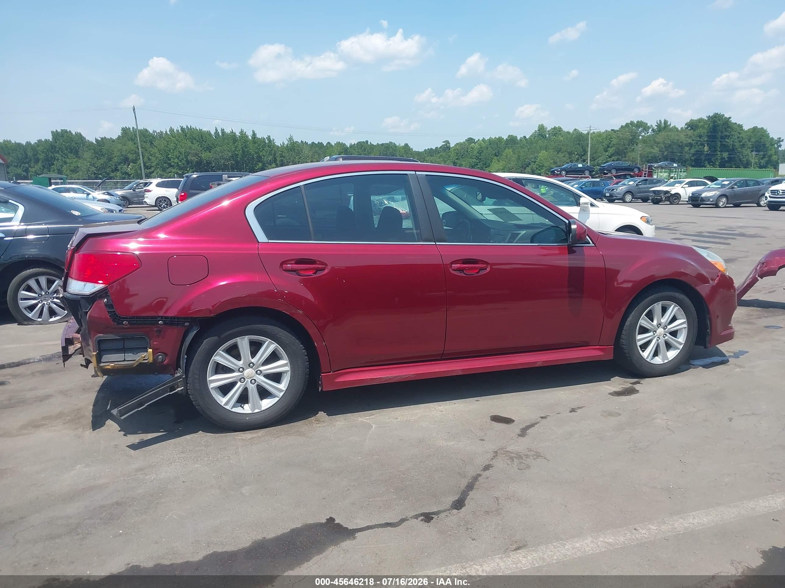 2010 Subaru Legacy 2.5i Premium Maroon vin: 4S3BMCH66A3211906