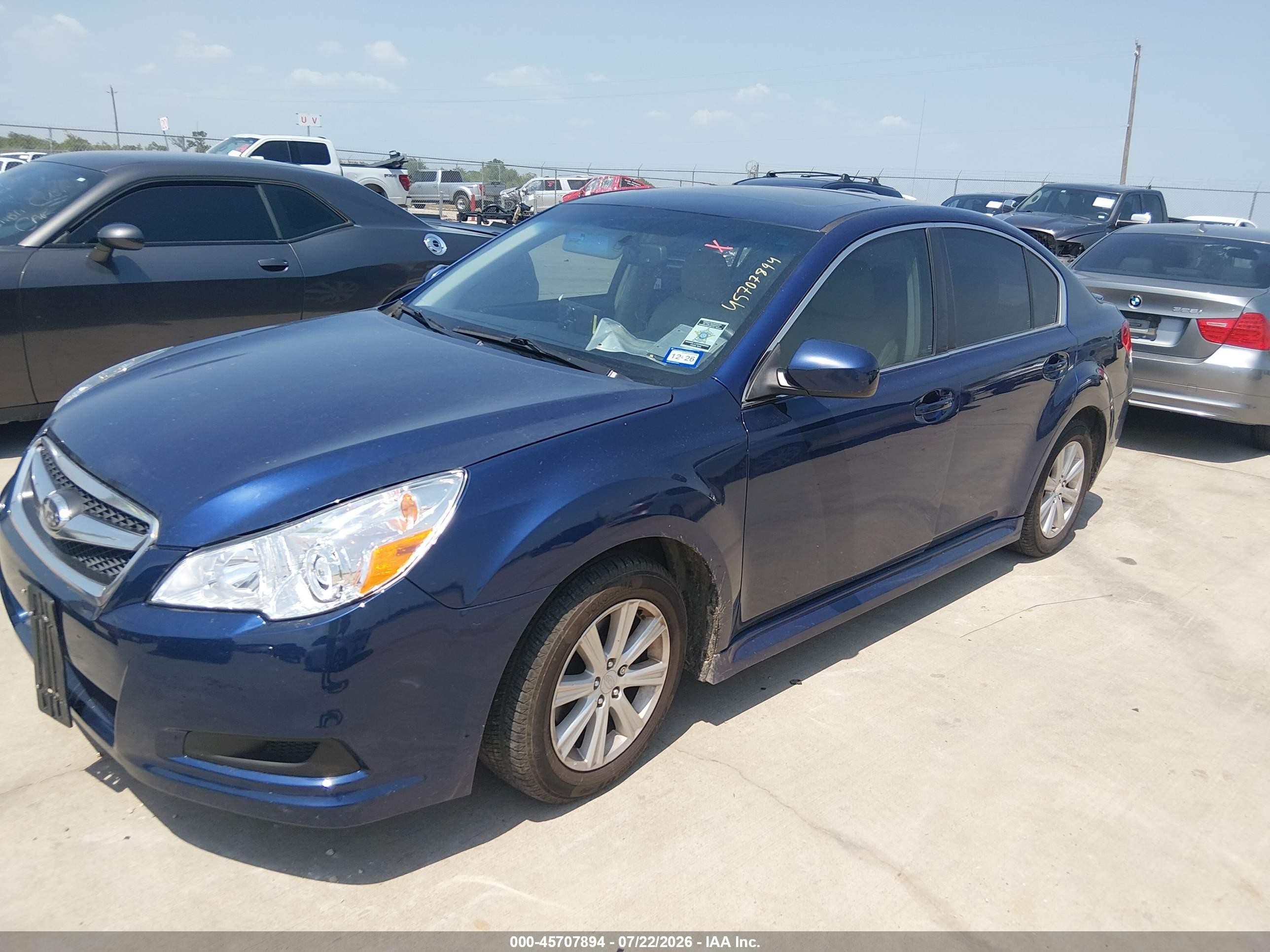 2011 Subaru Legacy 2.5i Premium Синий vin: 4S3BMCH67B3258105
