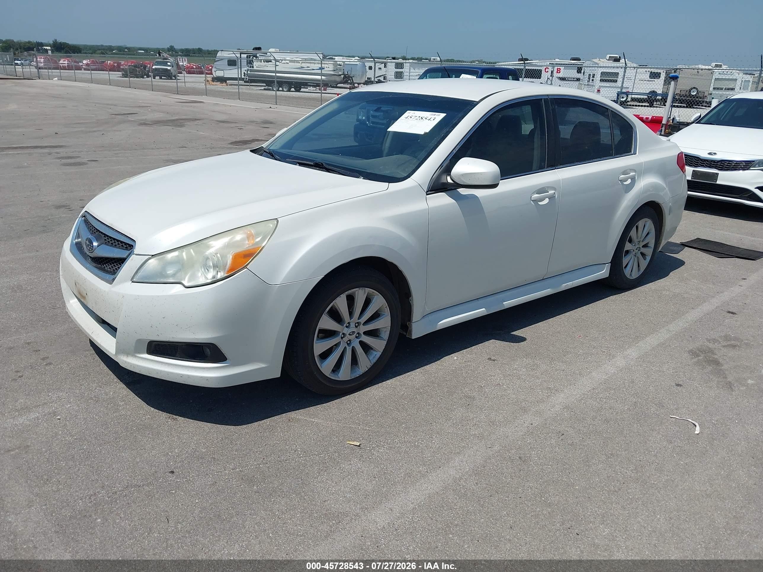 2012 Subaru Legacy 2.5i Limited White vin: 4S3BMCJ63C3008193