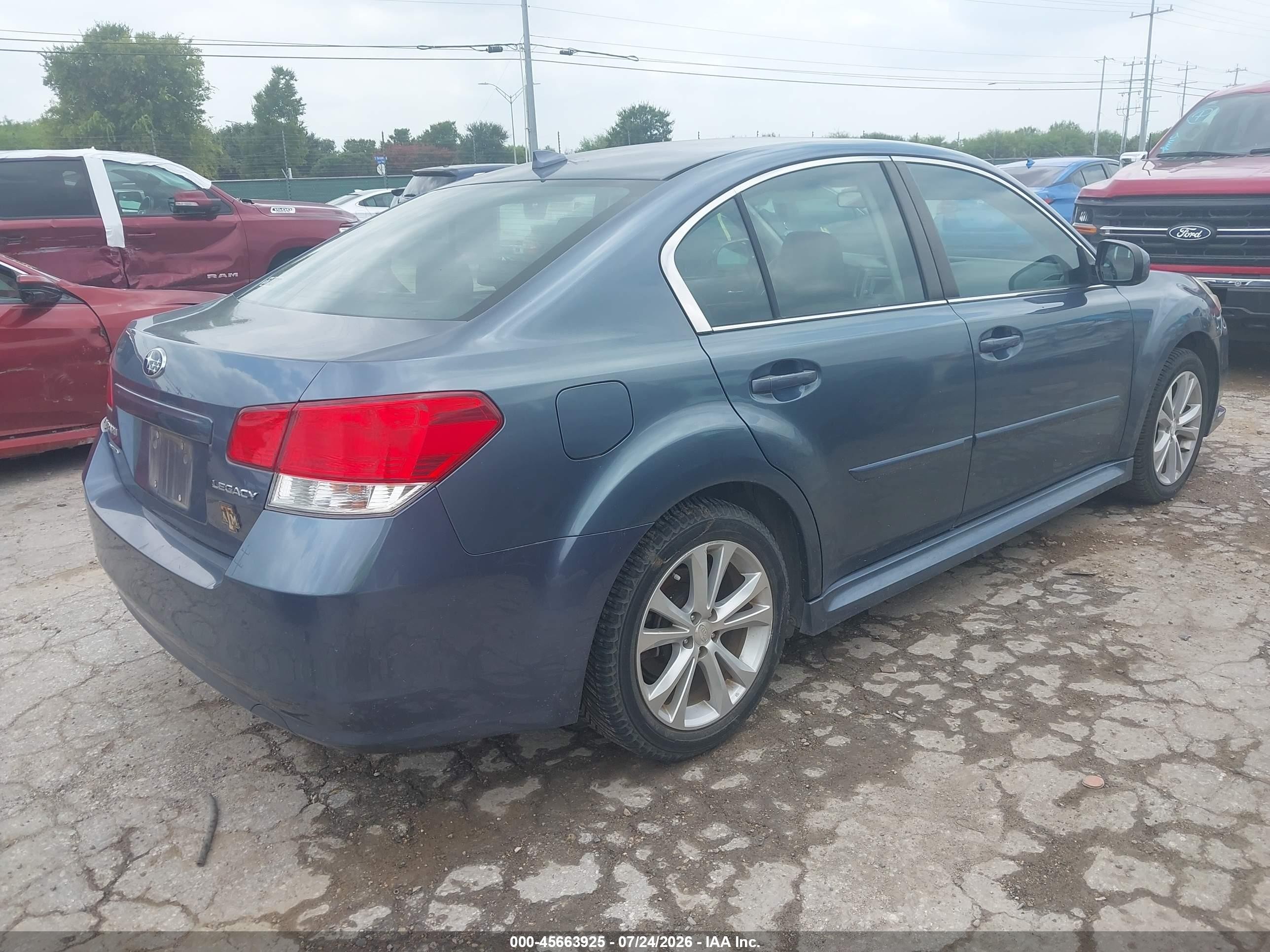 2013 Subaru Legacy 2.5i Limited Blue vin: 4S3BMCK62D3005656