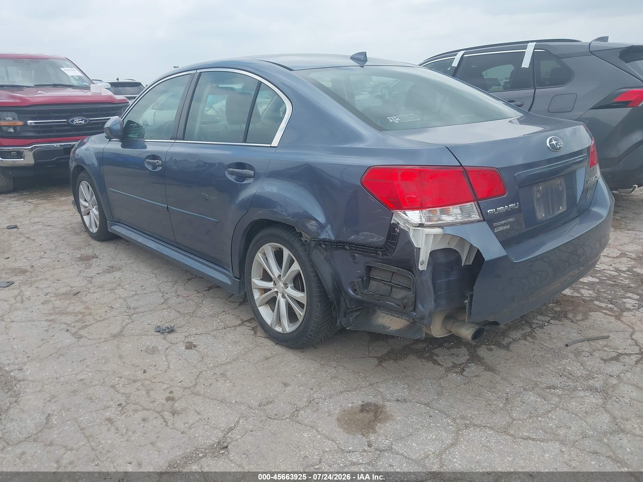 2013 Subaru Legacy 2.5i Limited Blue vin: 4S3BMCK62D3005656