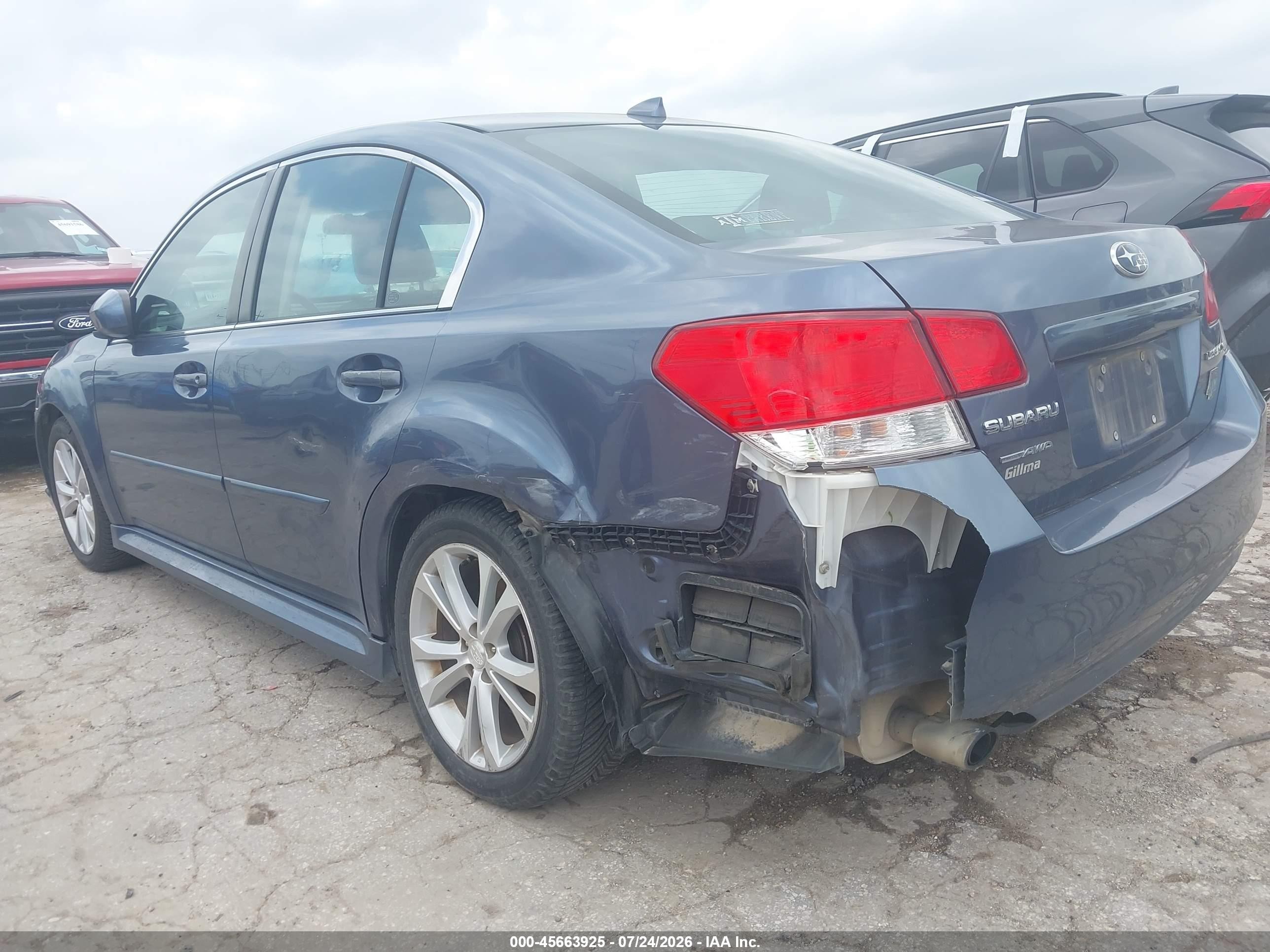 2013 Subaru Legacy 2.5i Limited Blue vin: 4S3BMCK62D3005656