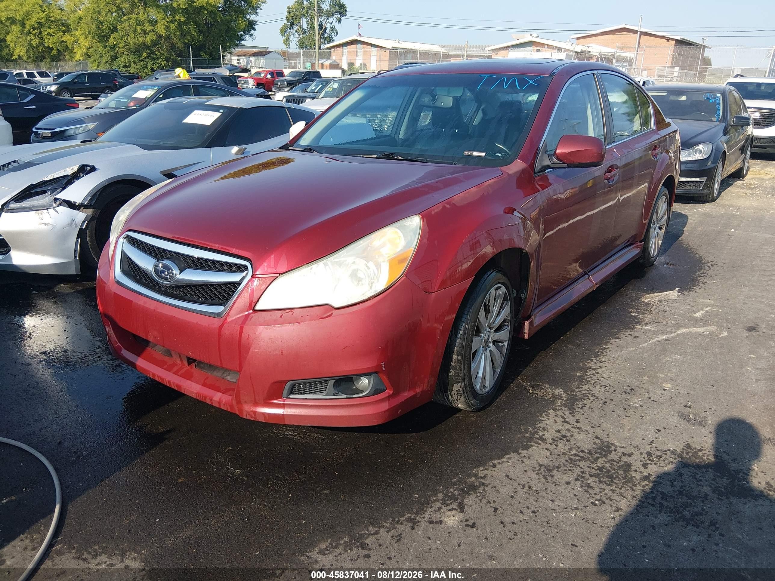 2012 Subaru Legacy 2.5i Limited Red vin: 4S3BMCK6XC3040668