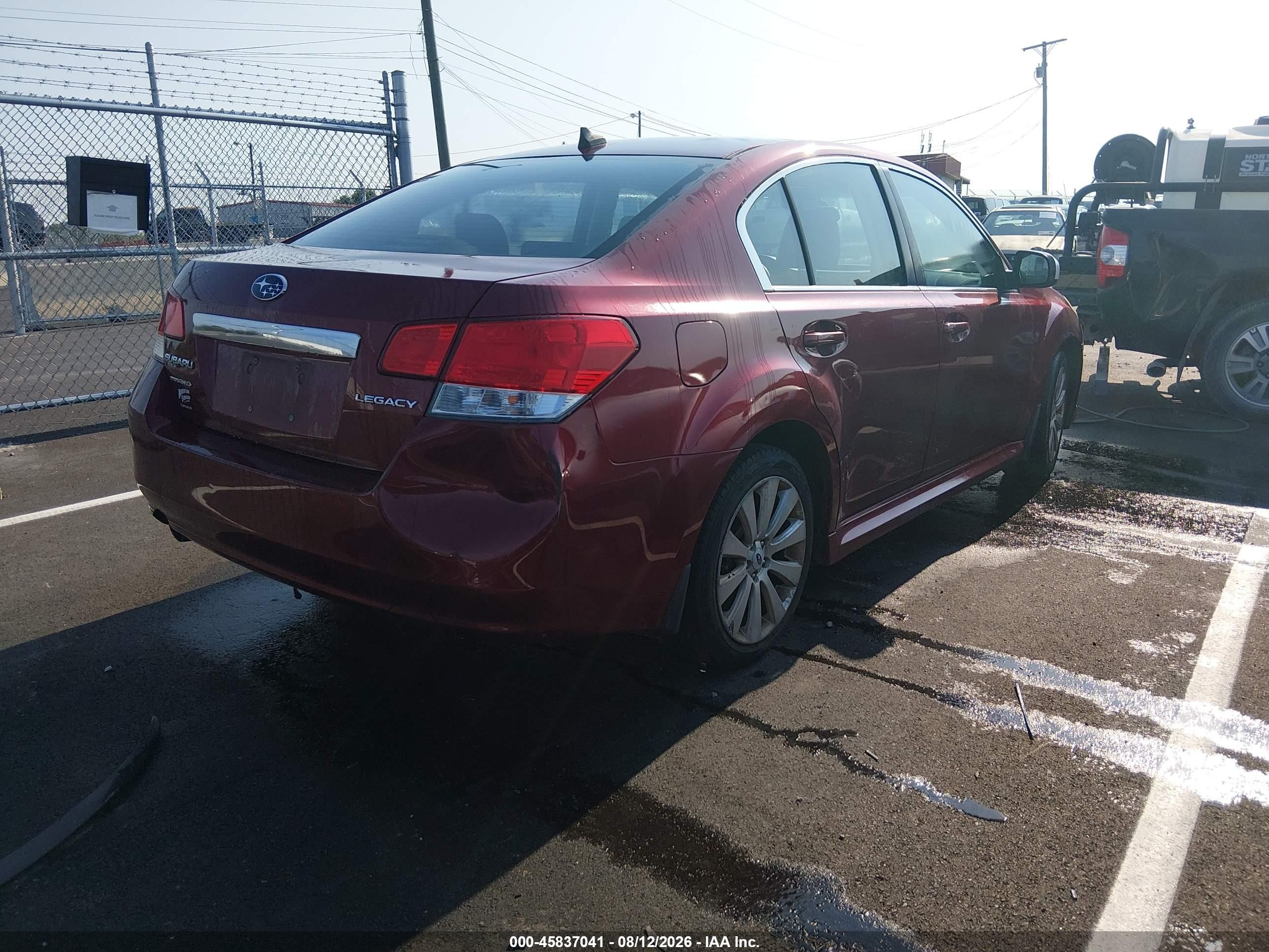 2012 Subaru Legacy 2.5i Limited Red vin: 4S3BMCK6XC3040668