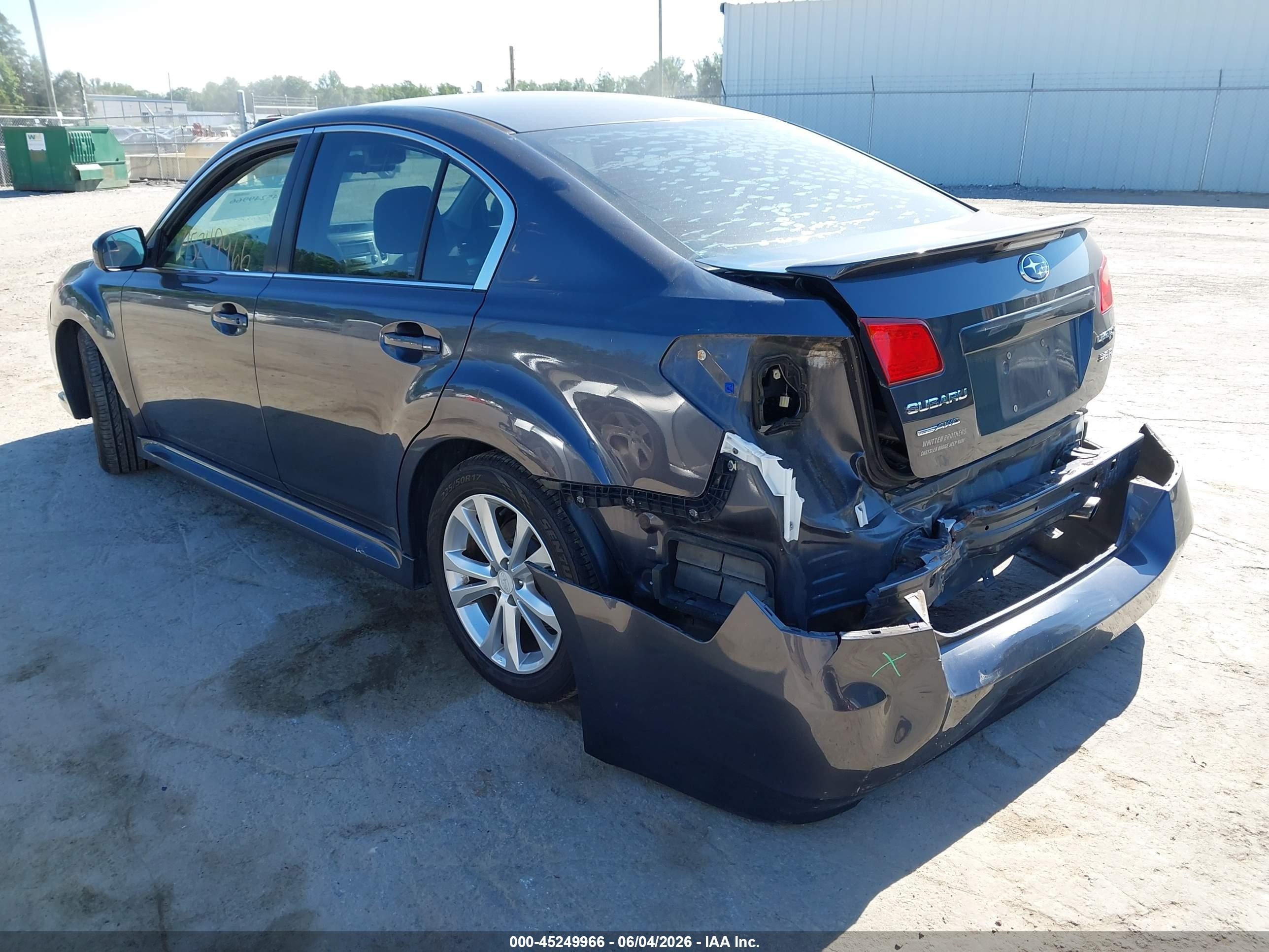 2013 Subaru Legacy 3.6r Gray vin: 4S3BMDA63D2006490