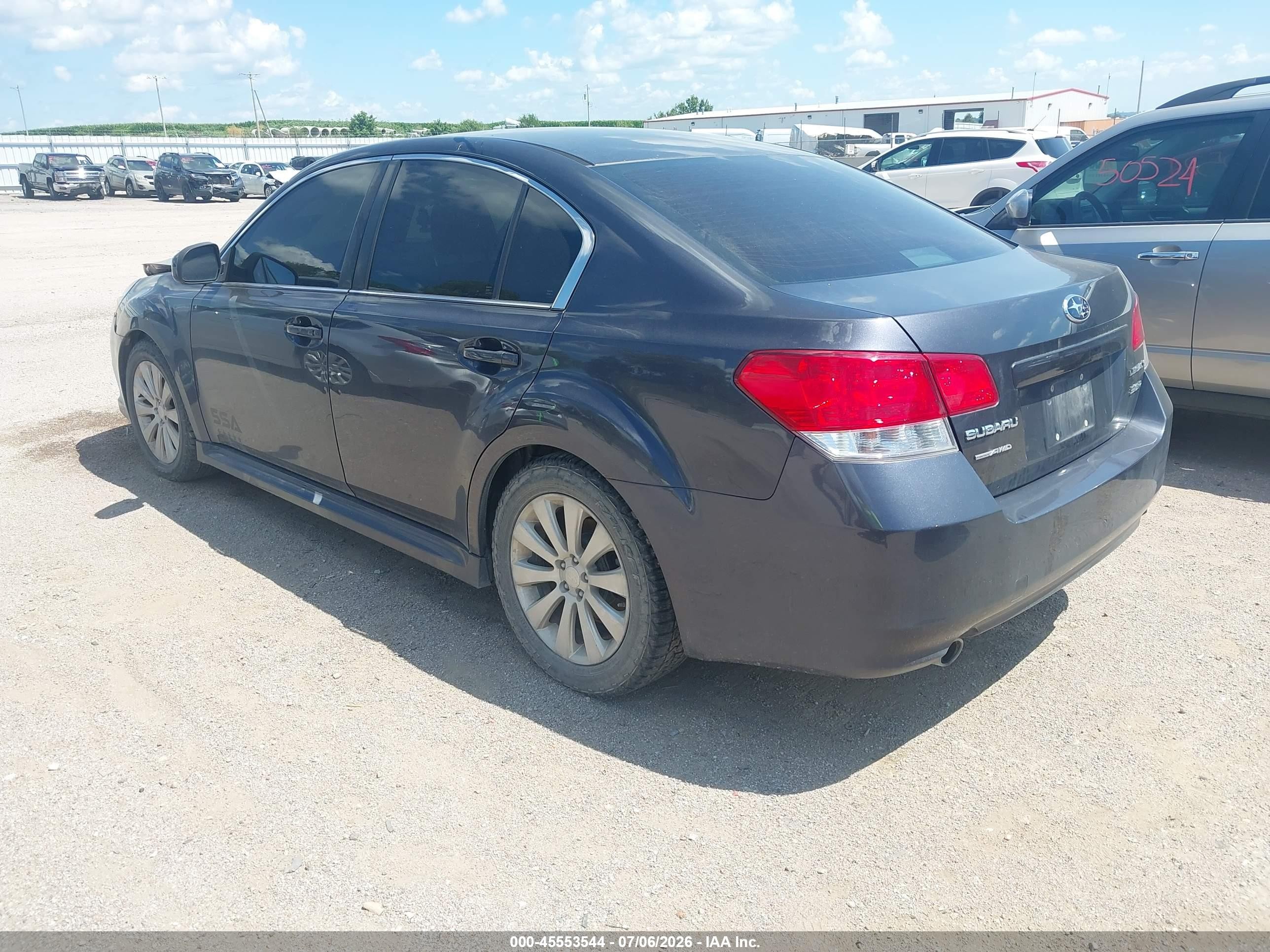 2010 Subaru Legacy 3.6r Gray vin: 4S3BMDA68A2237624