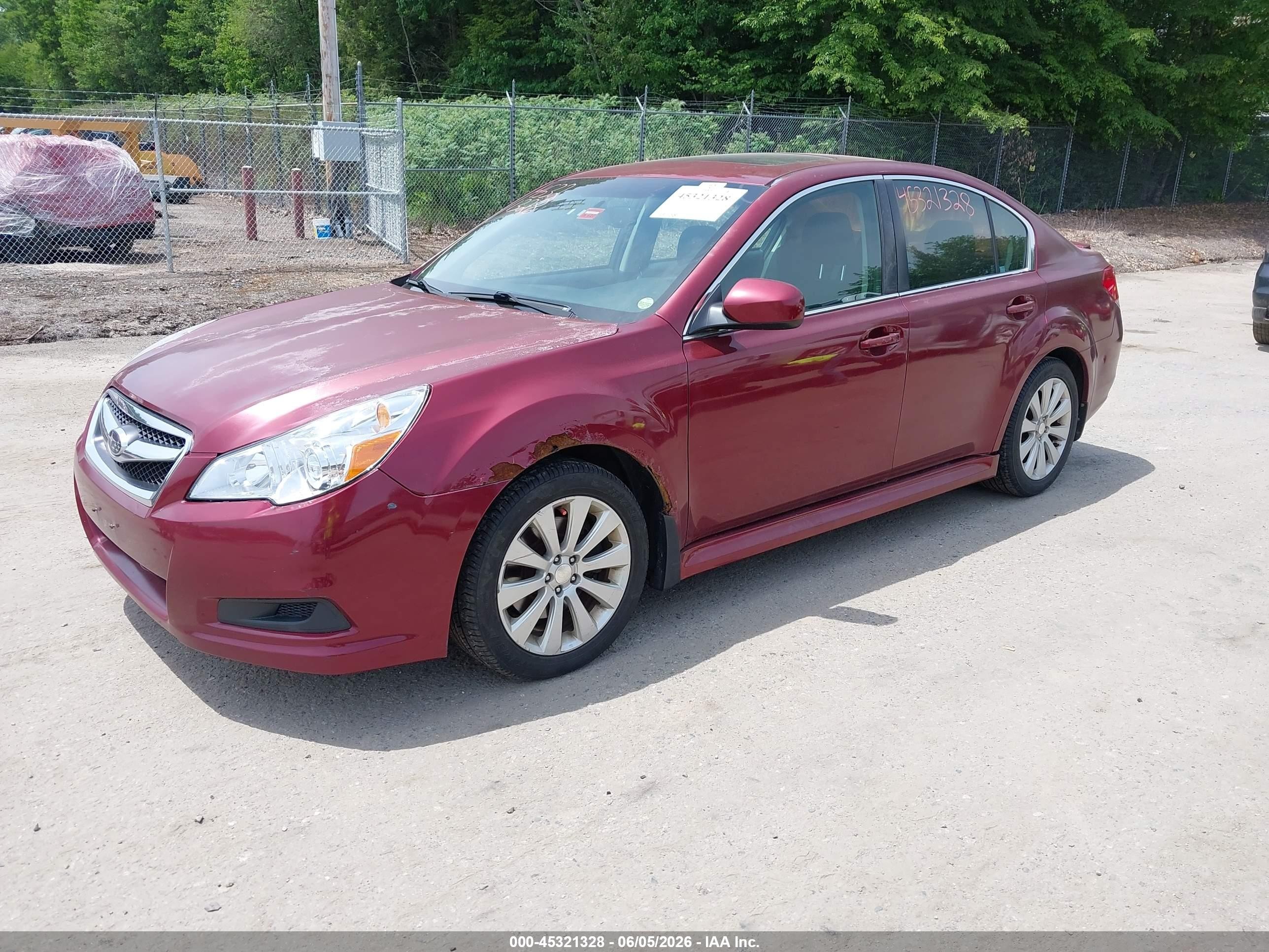 2010 Subaru Legacy 3.6r Premium Темно-бордовый vin: 4S3BMDG67A2215461