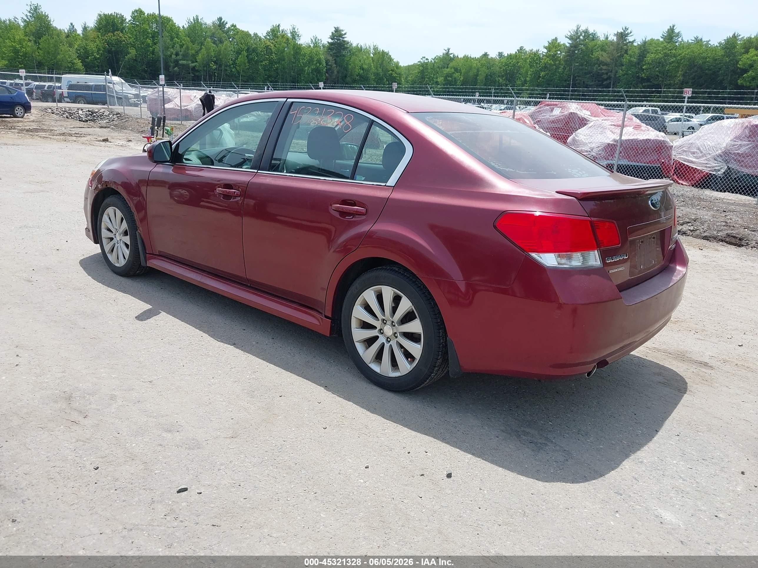 2010 Subaru Legacy 3.6r Premium Темно-бордовый vin: 4S3BMDG67A2215461