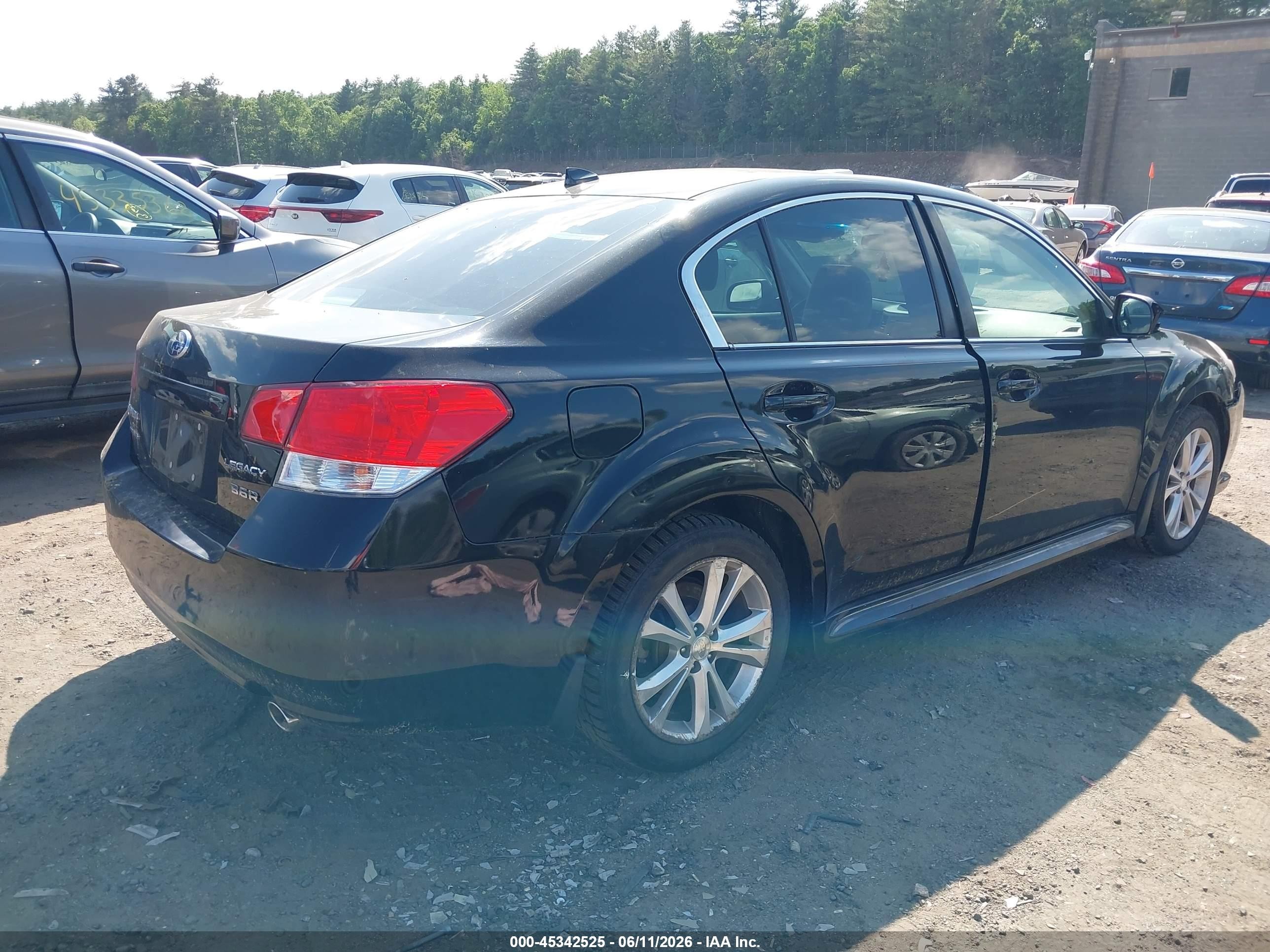 2013 Subaru Legacy 3.6r Limited Black vin: 4S3BMDK61D2029006