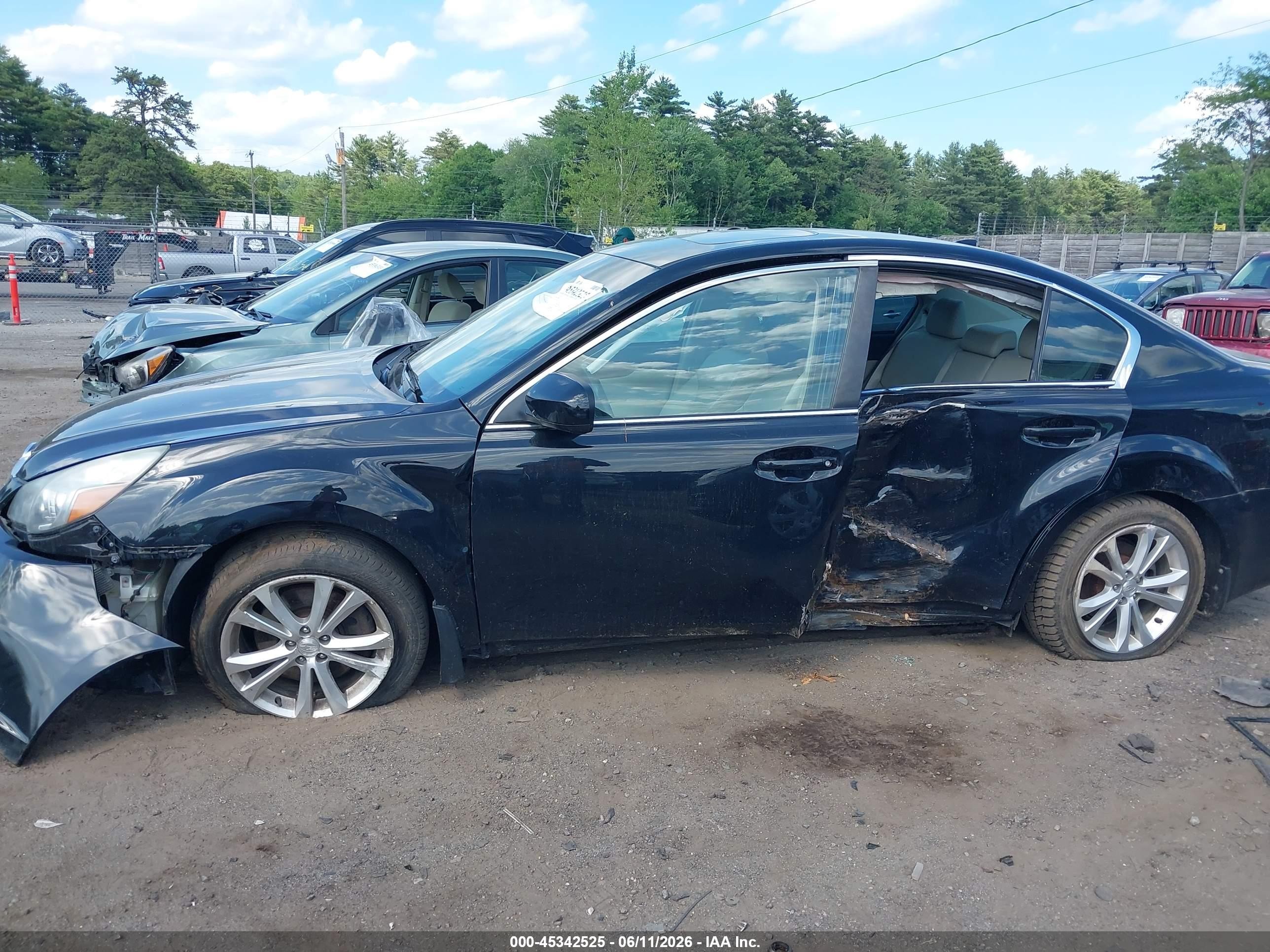 2013 Subaru Legacy 3.6r Limited Black vin: 4S3BMDK61D2029006