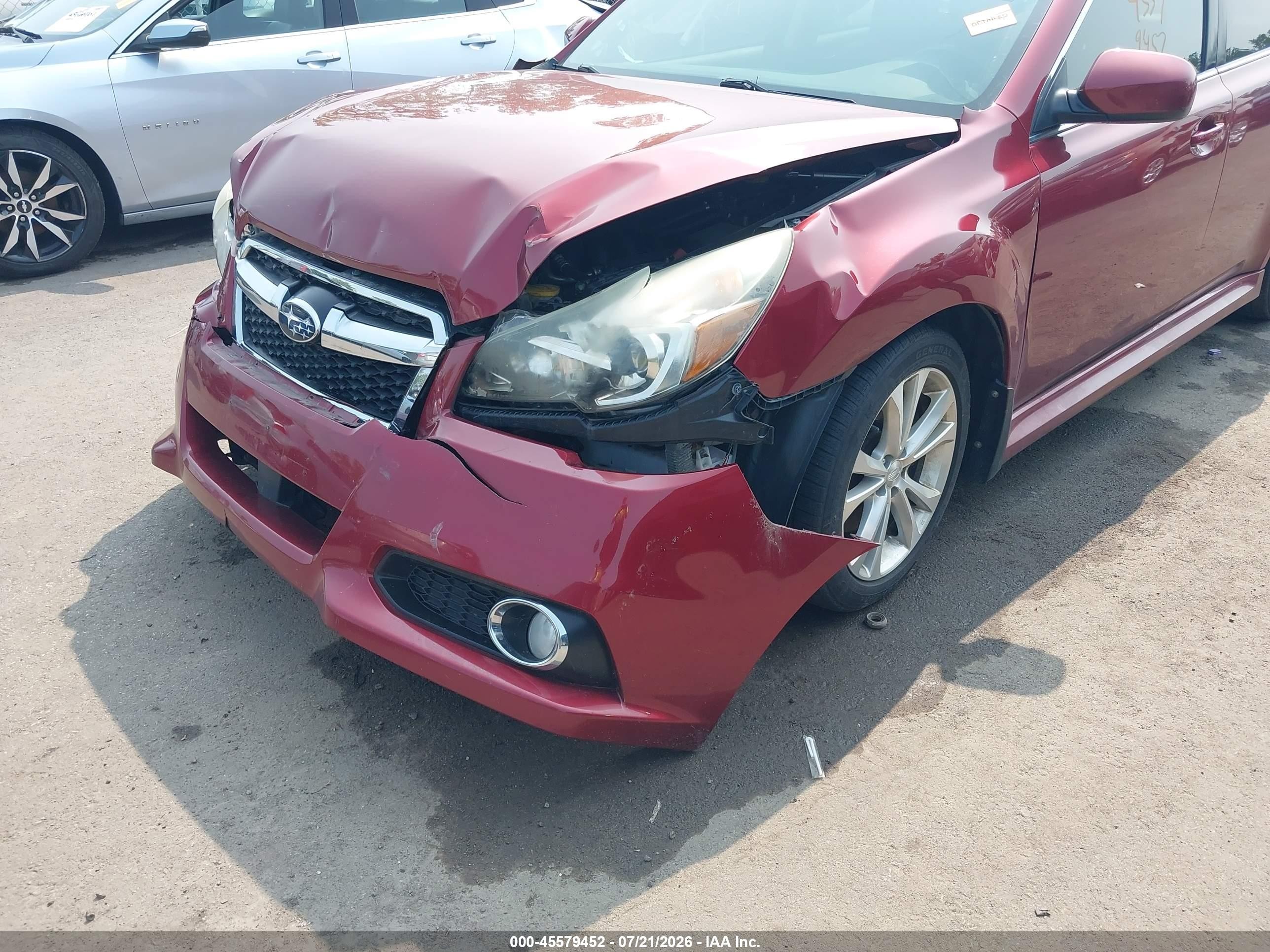2013 Subaru Legacy 3.6r Limited Красный vin: 4S3BMDL66D2028156