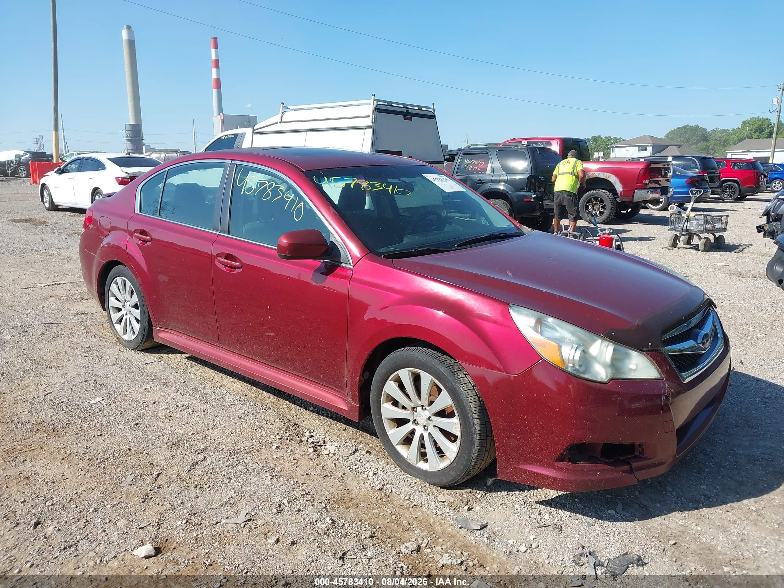 2011 Subaru Legacy 3.6r Limited Красный vin: 4S3BMDL67B2226872