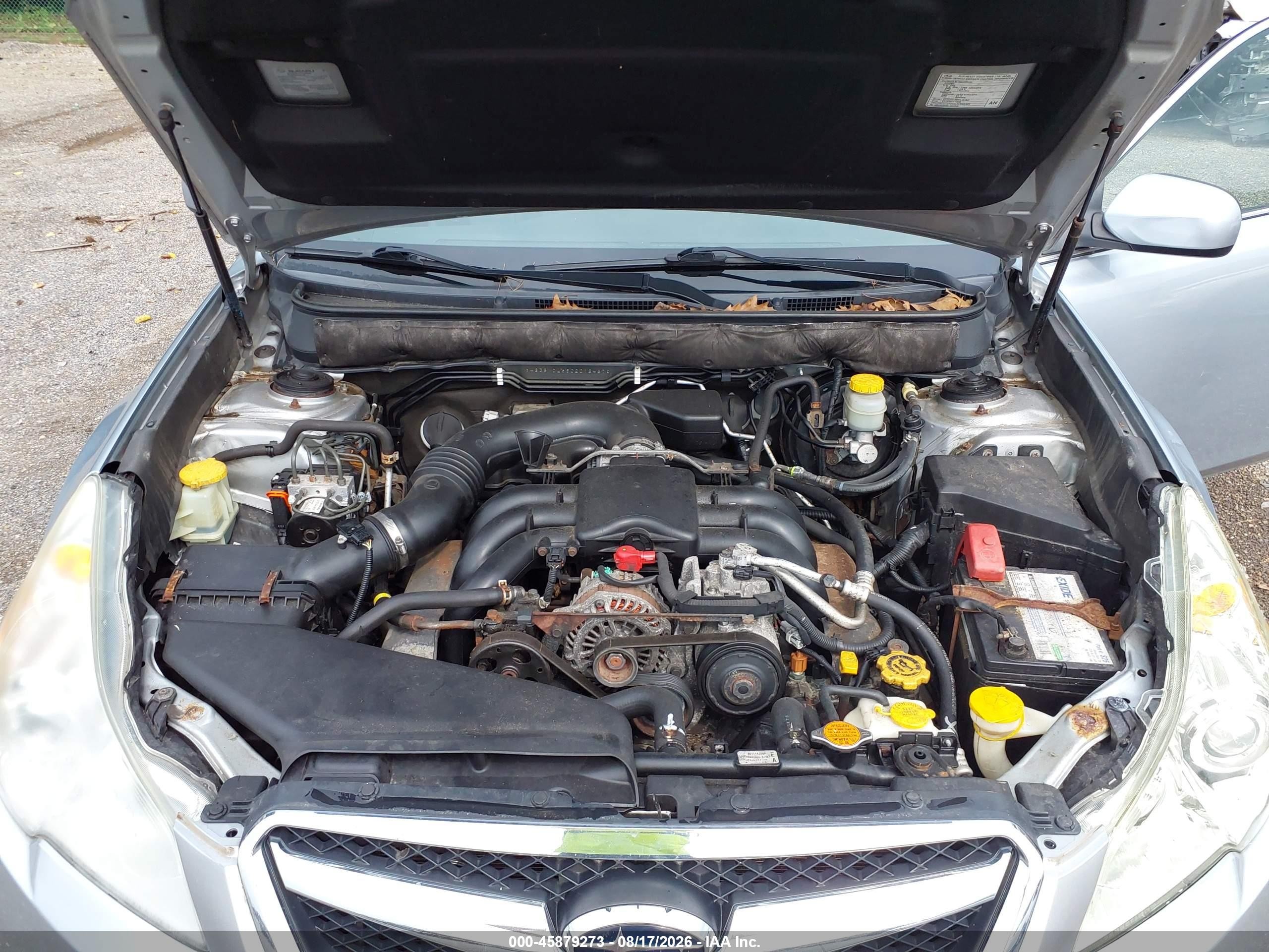 2012 Subaru Legacy 3.6r Limited Серебряный vin: 4S3BMDL68C2018467