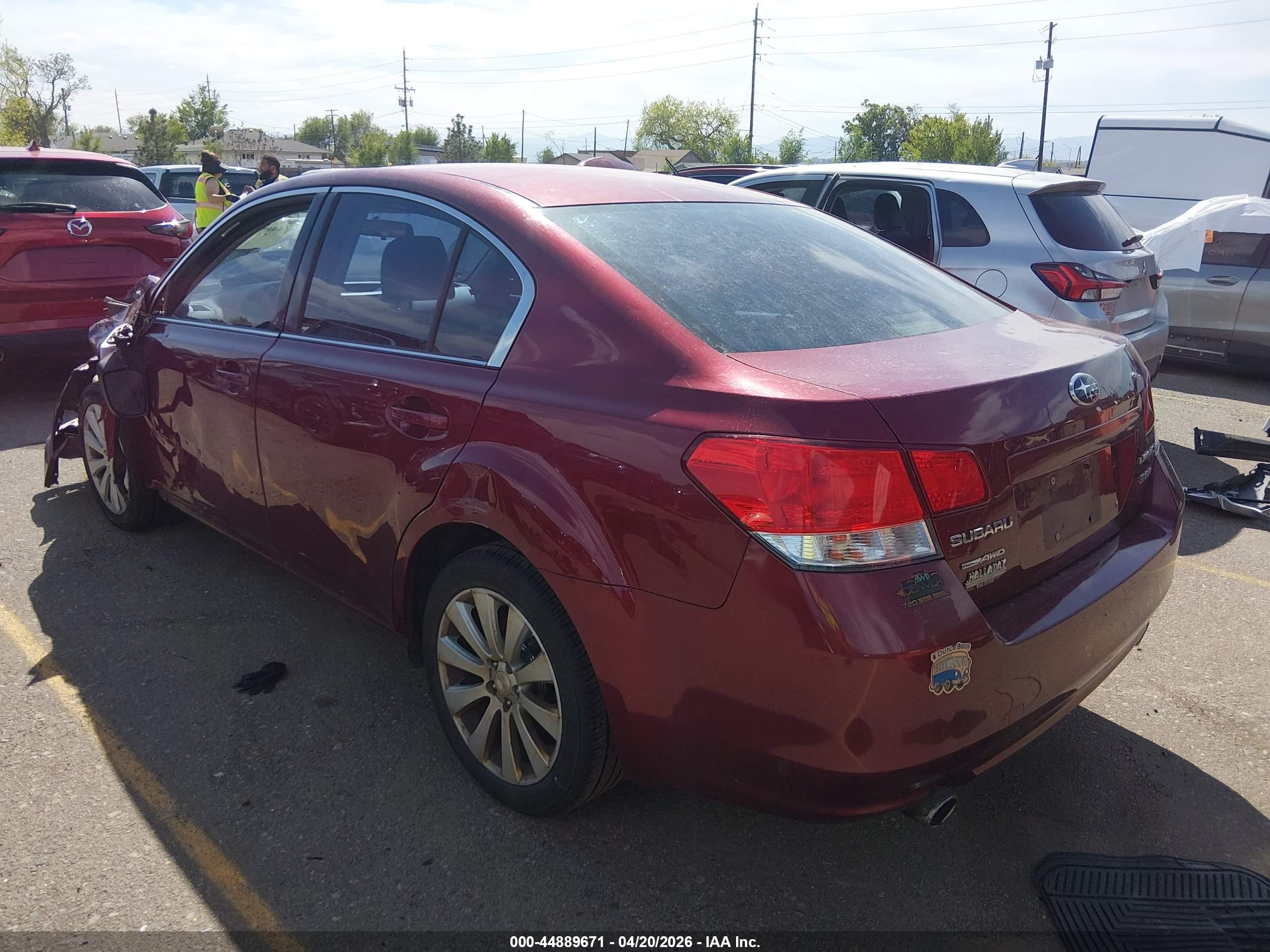 2011 Subaru Legacy 3.6r Premium Red vin: 4S3BMEC65B2242770