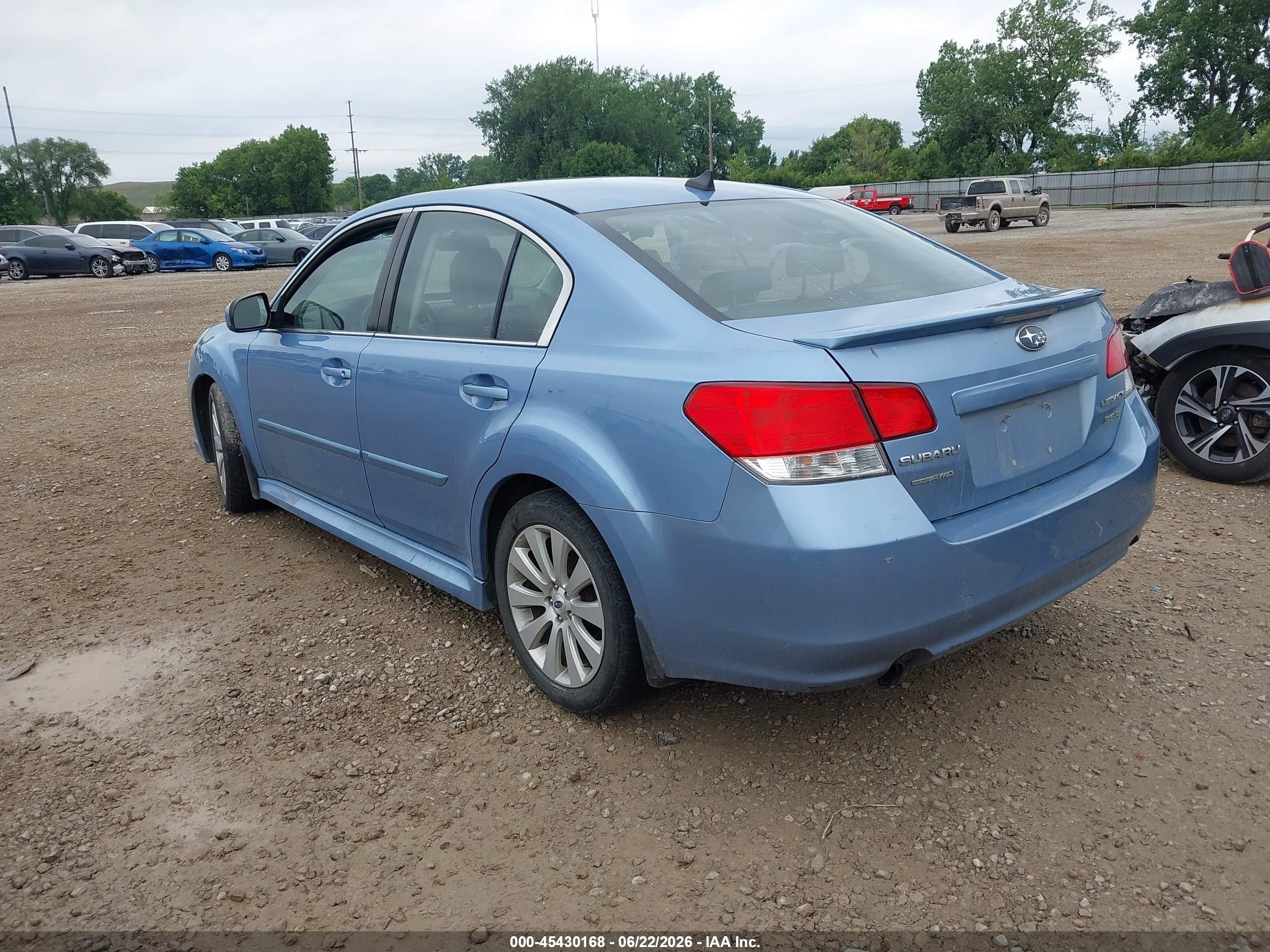 2012 Subaru Legacy 3.6r Limited Blue vin: 4S3BMEJ63C2028235