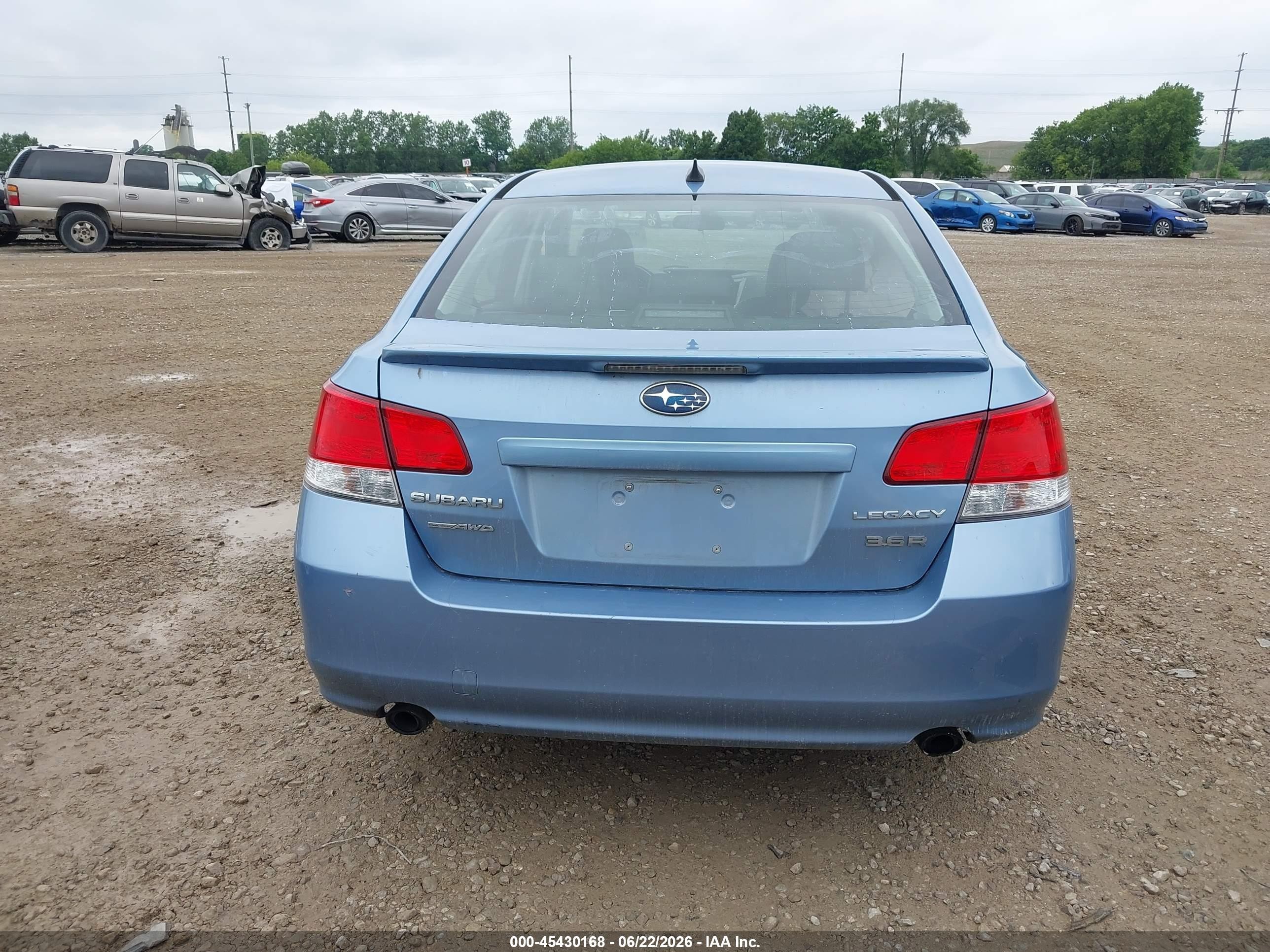 2012 Subaru Legacy 3.6r Limited Blue vin: 4S3BMEJ63C2028235