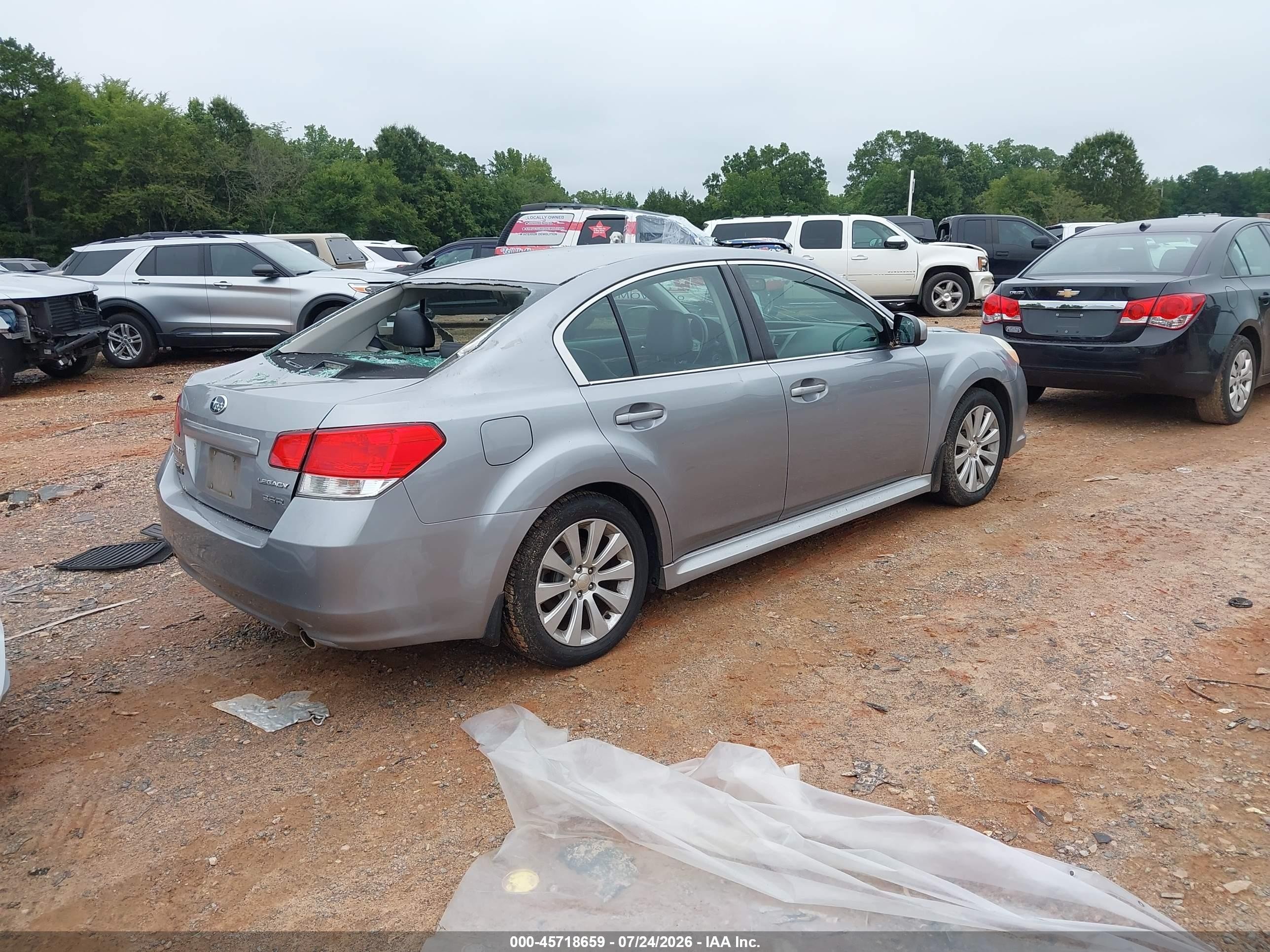 2010 Subaru Legacy 3.6r Limited Silver vin: 4S3BMEK61A2216571
