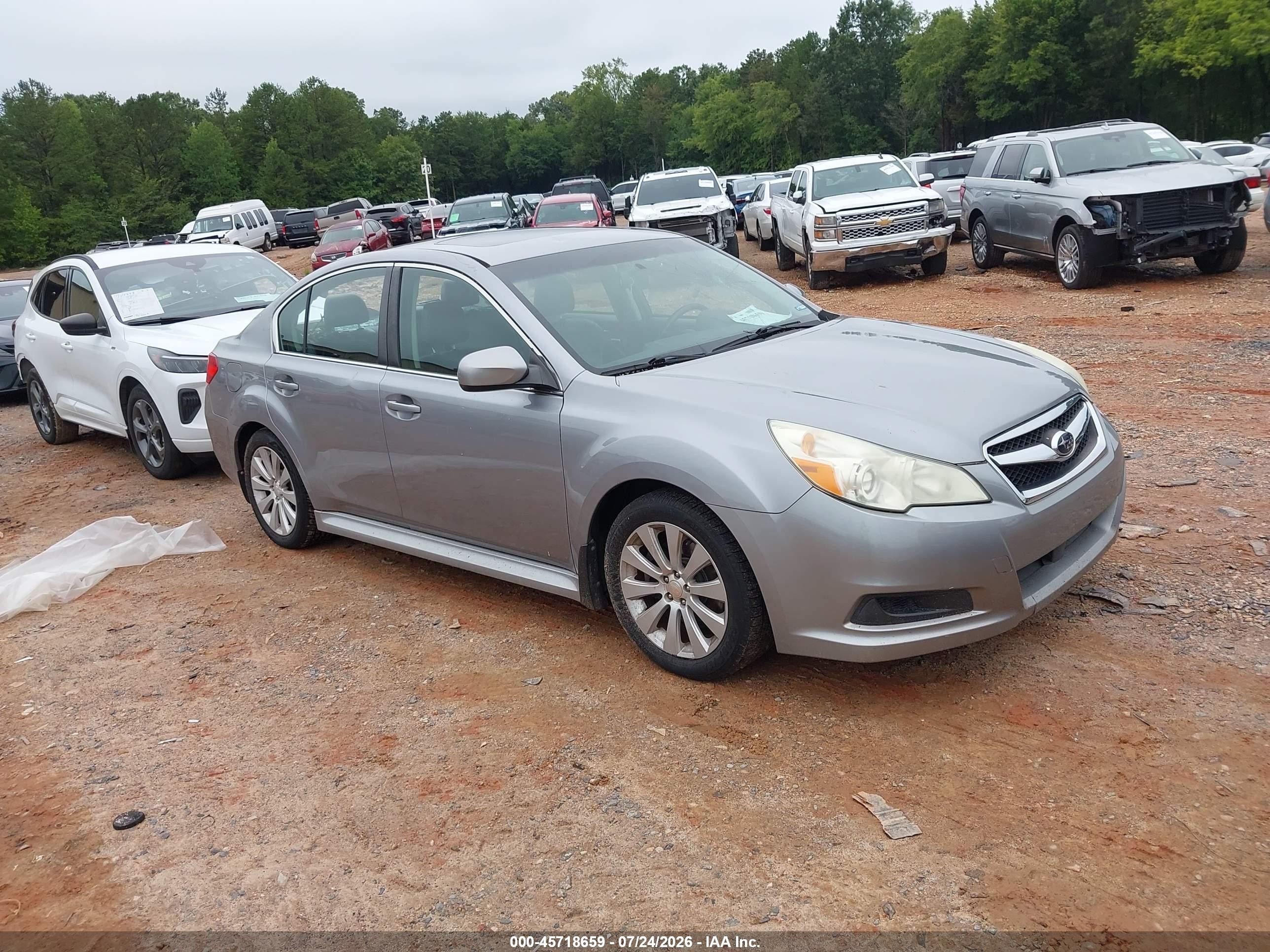 2010 Subaru Legacy 3.6r Limited Silver vin: 4S3BMEK61A2216571