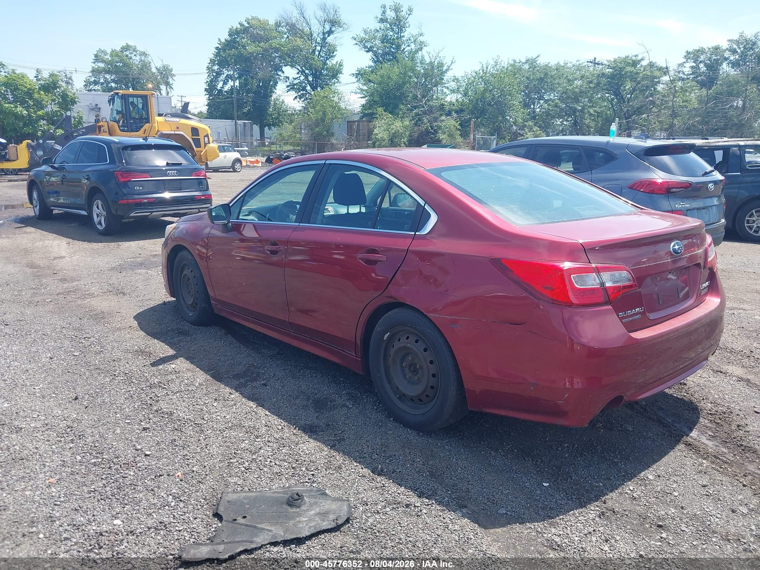 2015 Subaru Legacy 2.5i Red vin: 4S3BNAA62F3021538