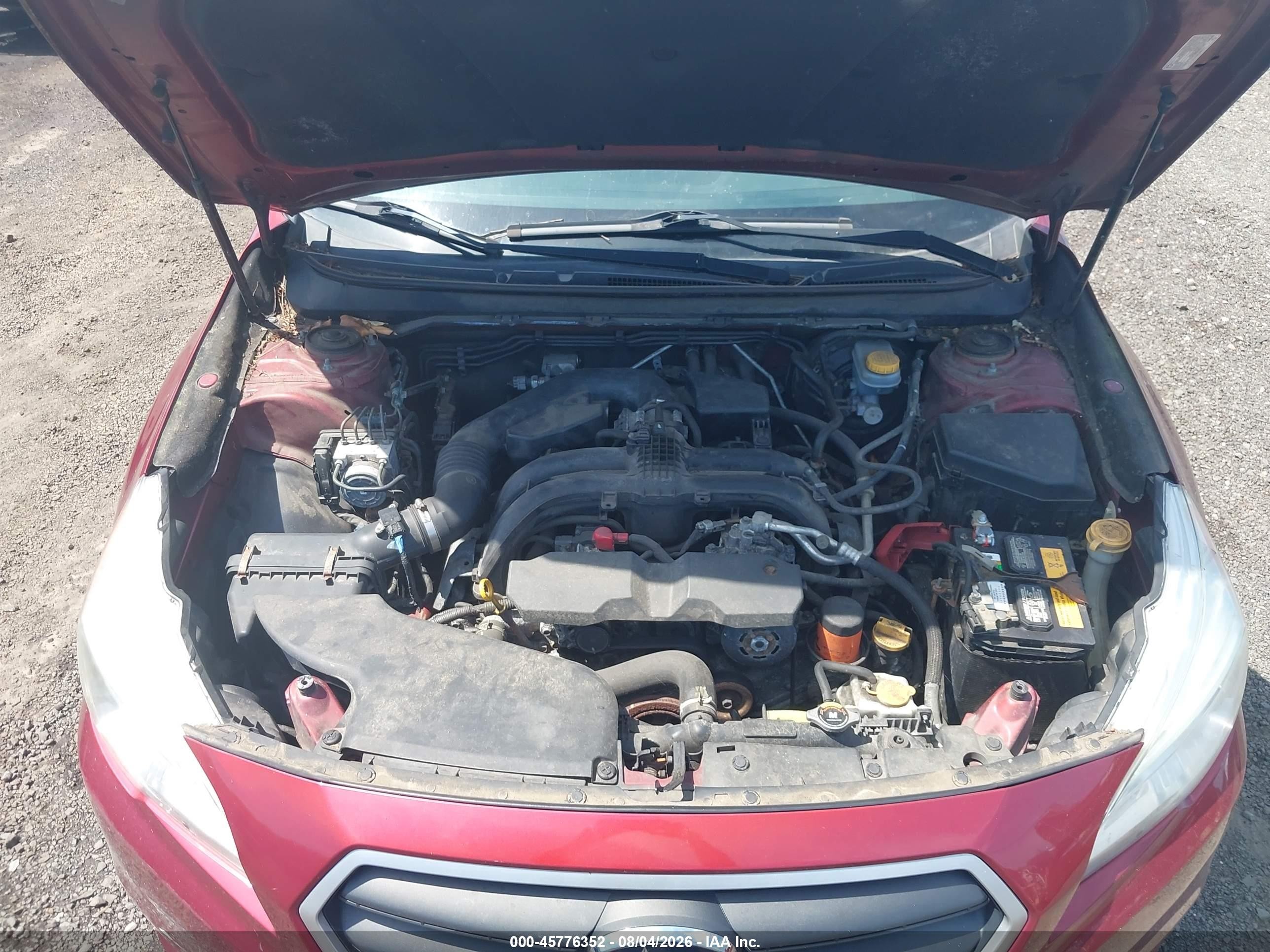 2015 Subaru Legacy 2.5i Red vin: 4S3BNAA62F3021538