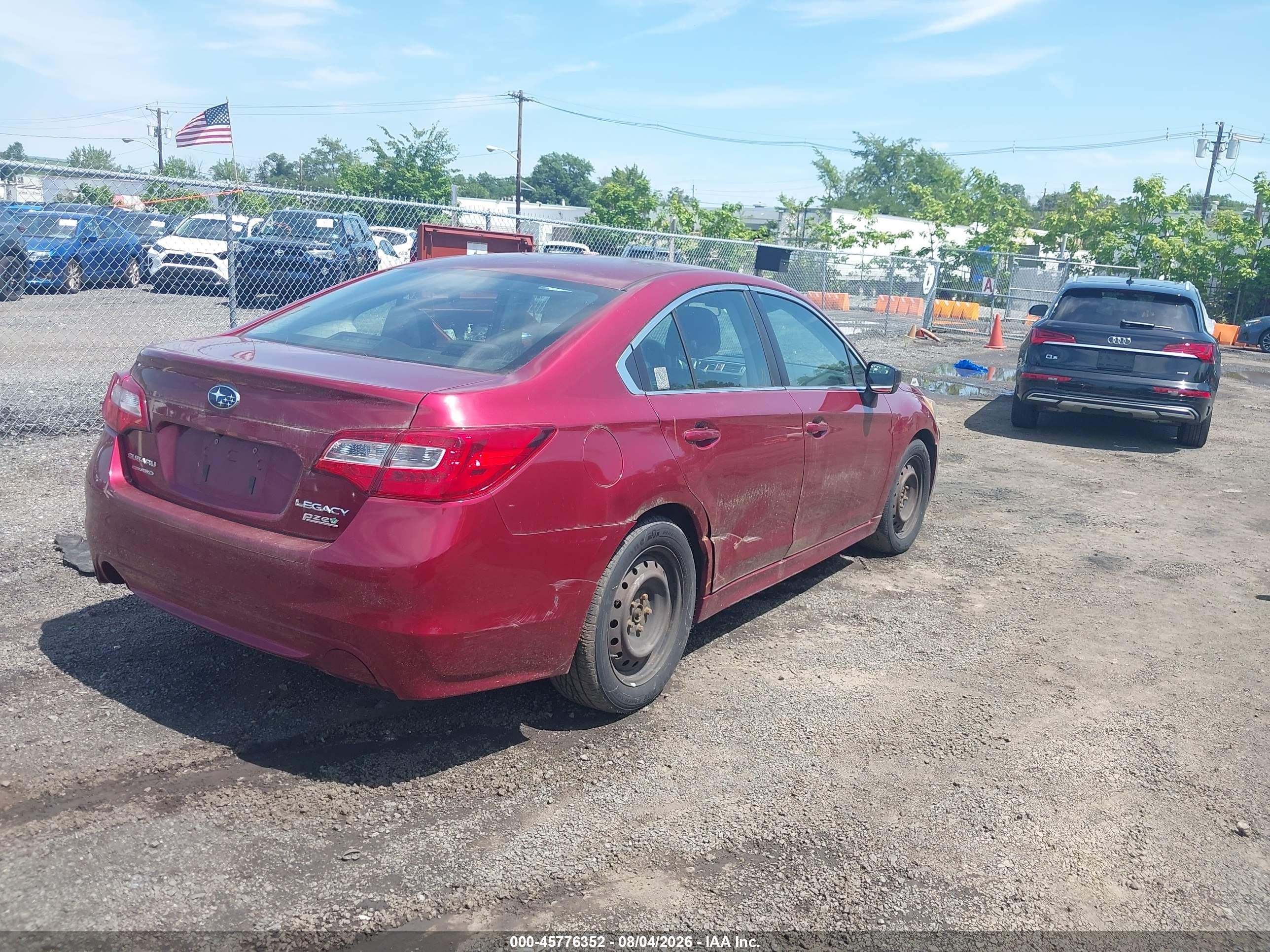 2015 Subaru Legacy 2.5i Red vin: 4S3BNAA62F3021538