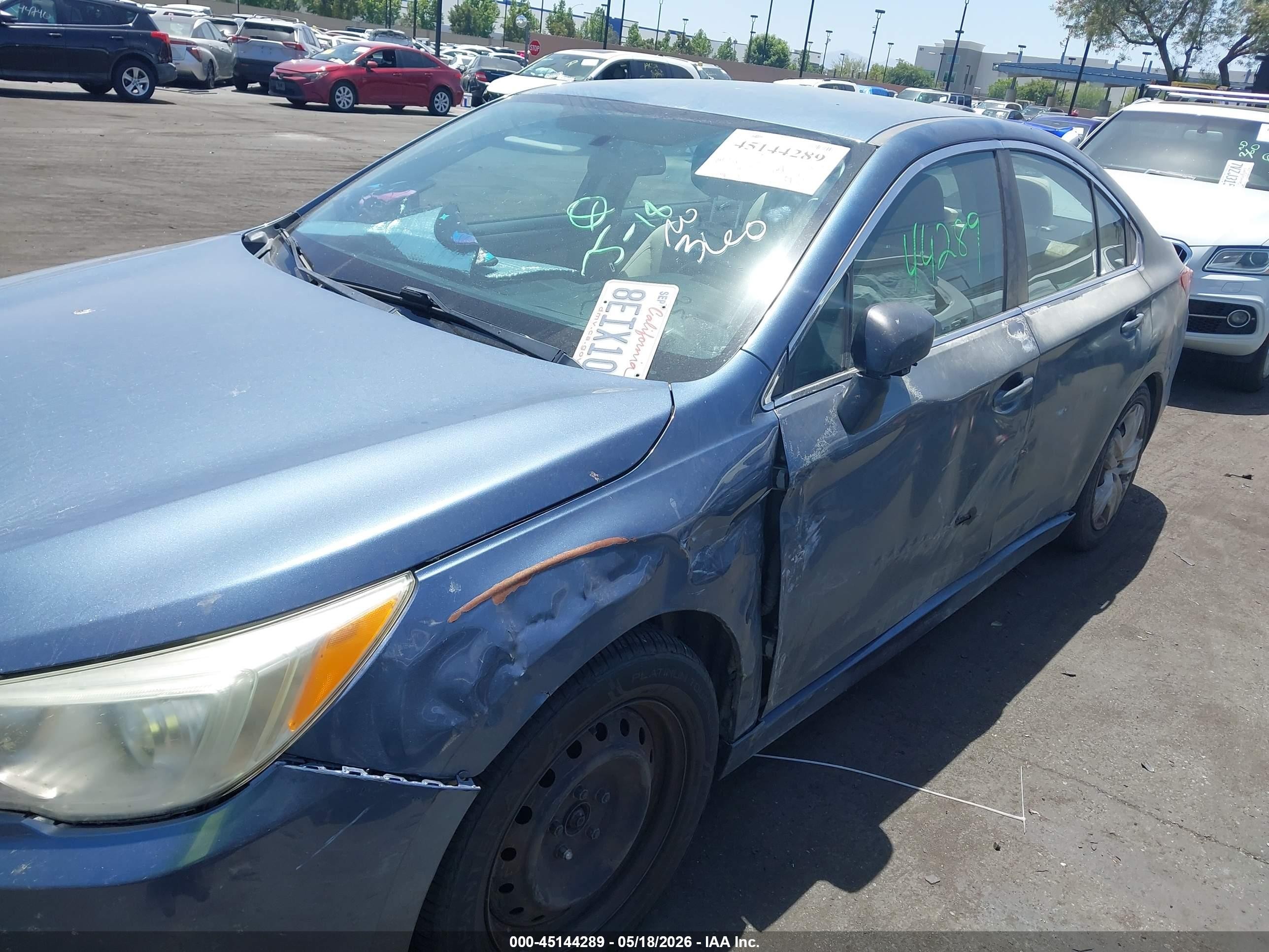 2015 Subaru Legacy 2.5i Blue vin: 4S3BNAA65F3041346