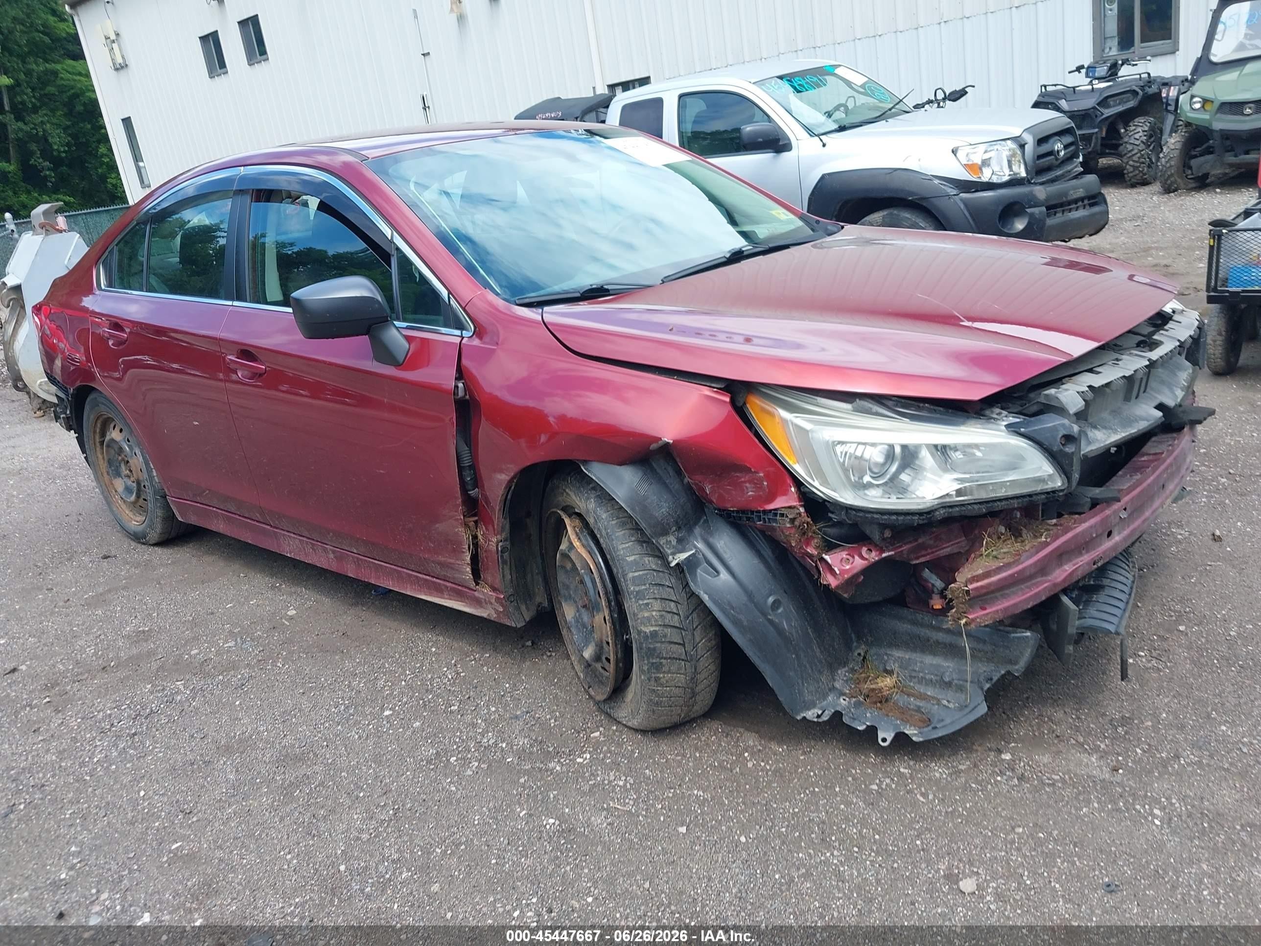 2015 Subaru Legacy 2.5i Red vin: 4S3BNAA69F3054049