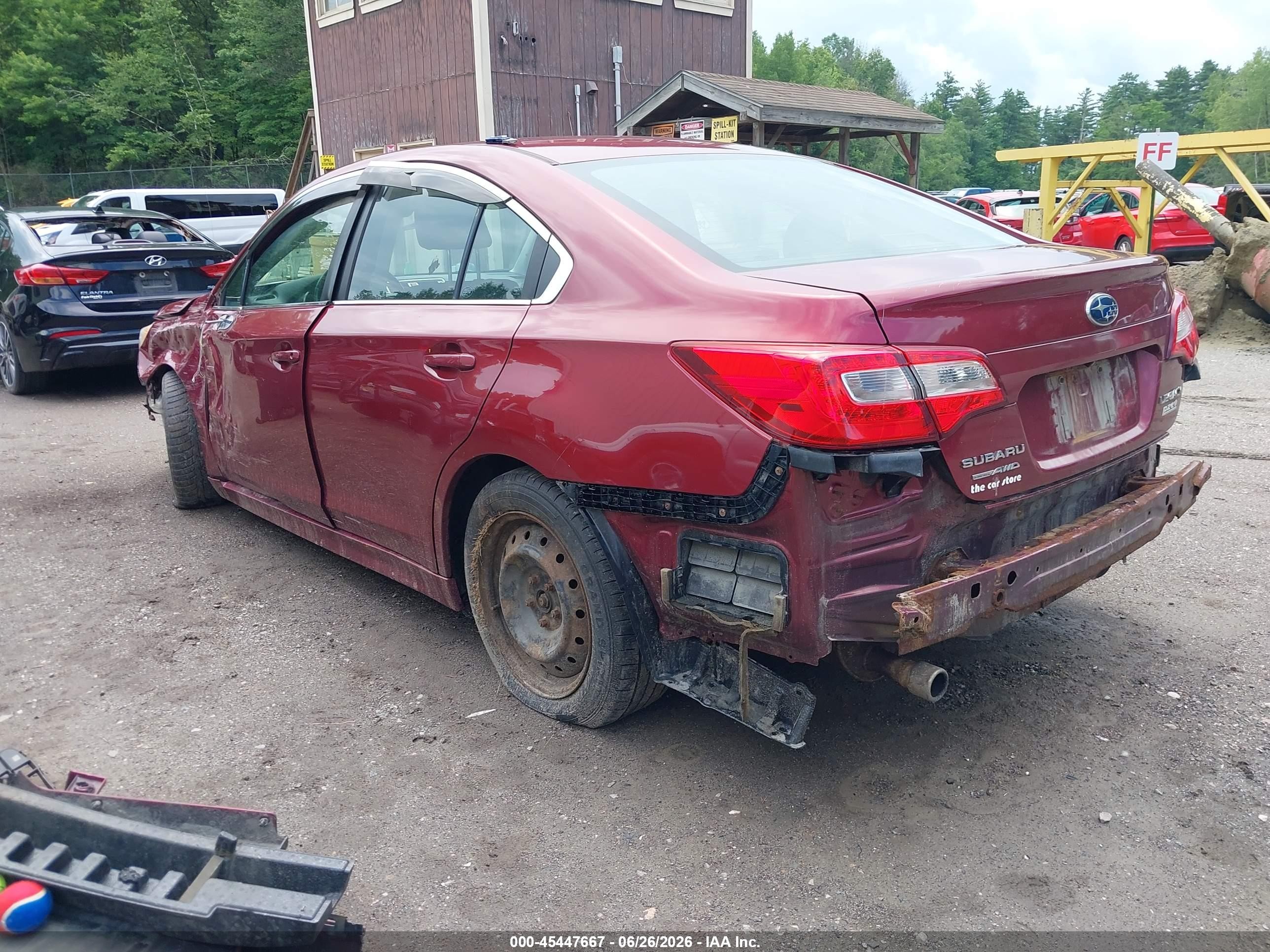 2015 Subaru Legacy 2.5i Red vin: 4S3BNAA69F3054049