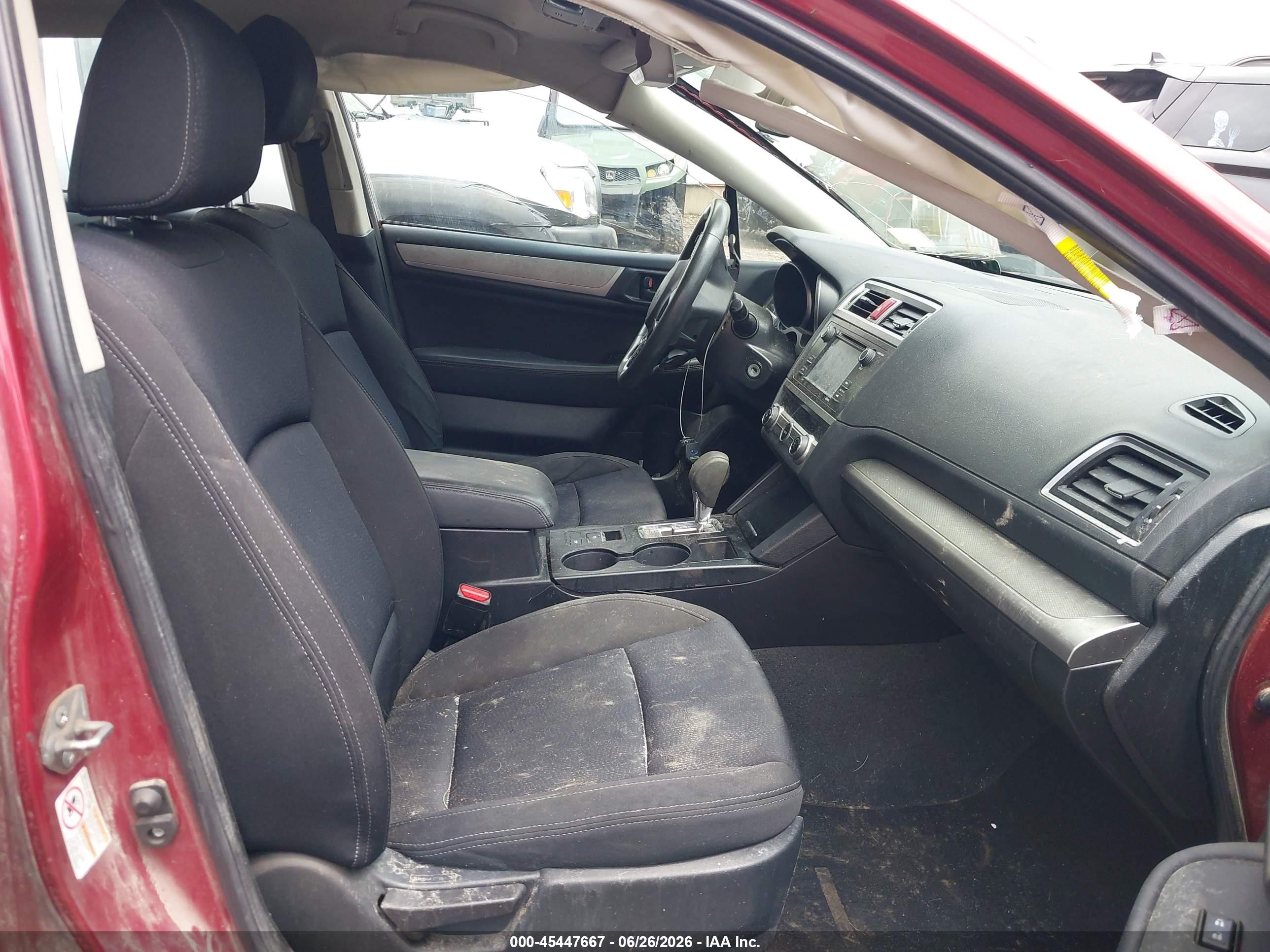 2015 Subaru Legacy 2.5i Red vin: 4S3BNAA69F3054049