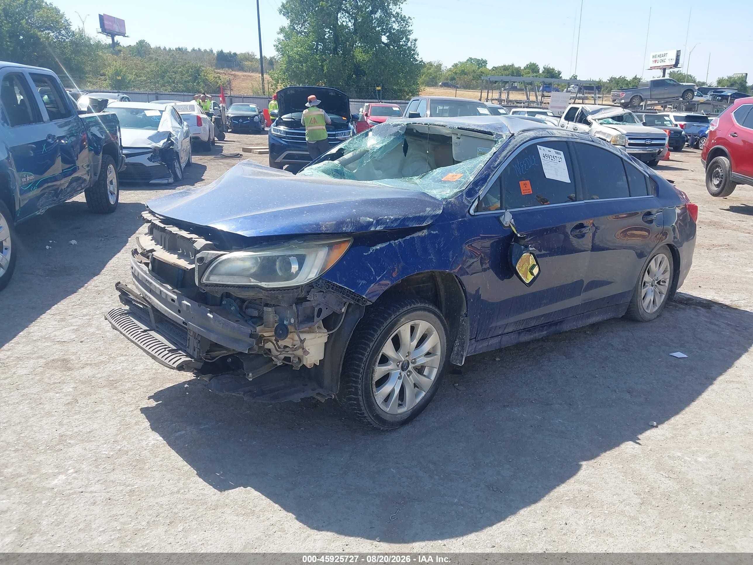 2015 Subaru Legacy 2.5i Premium Blue vin: 4S3BNAC60F3003410