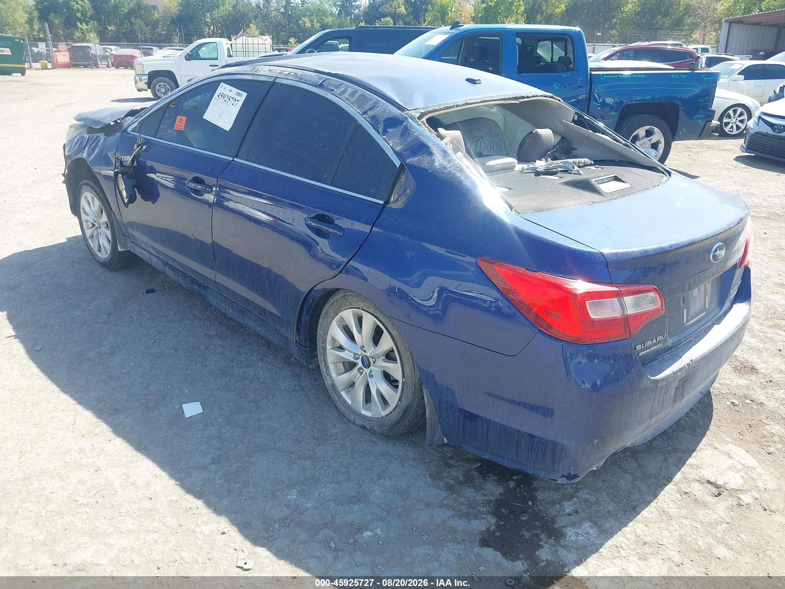 2015 Subaru Legacy 2.5i Premium Blue vin: 4S3BNAC60F3003410