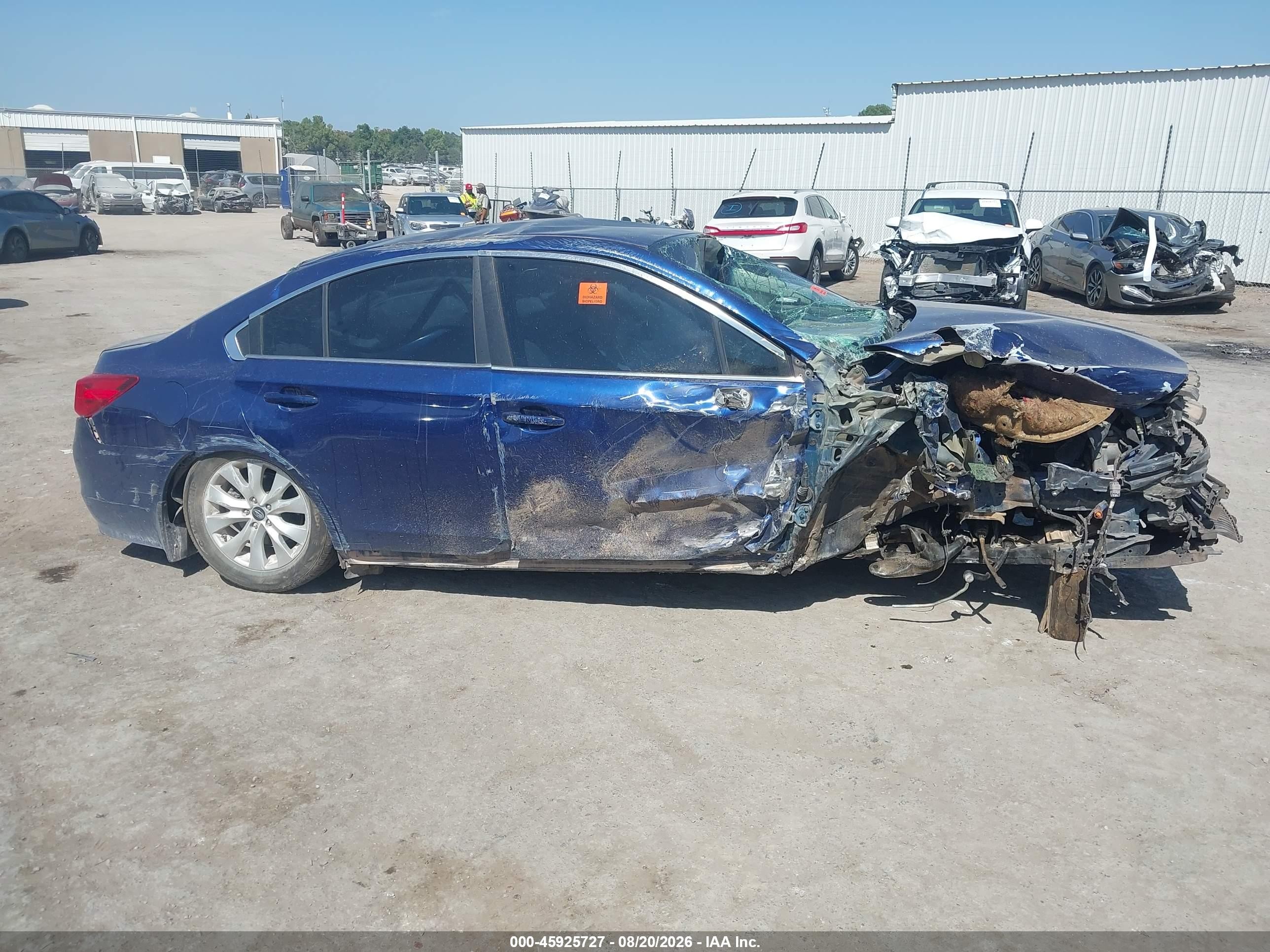 2015 Subaru Legacy 2.5i Premium Blue vin: 4S3BNAC60F3003410