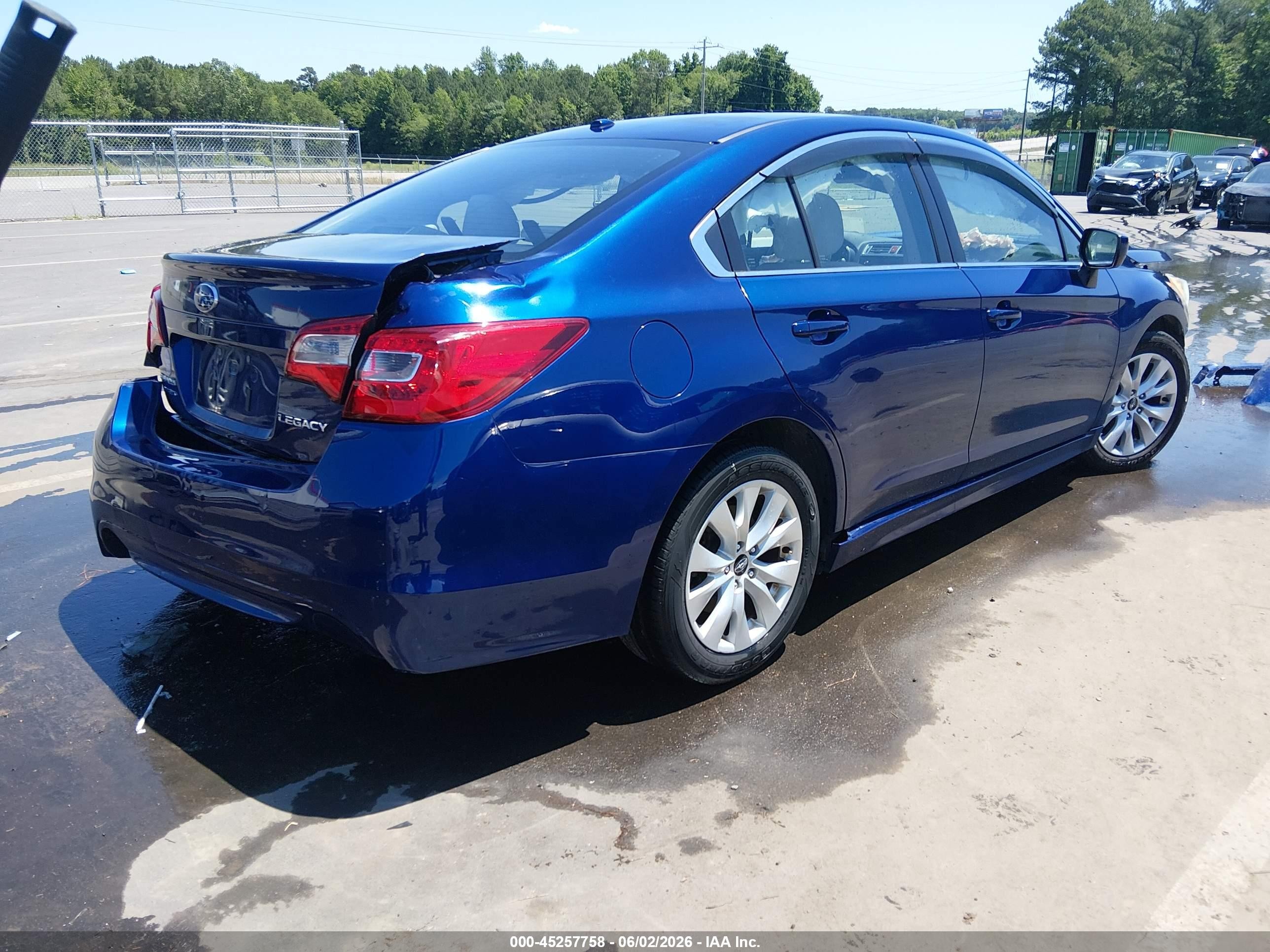 2015 Subaru Legacy 2.5i Premium Blue vin: 4S3BNAC60F3009014