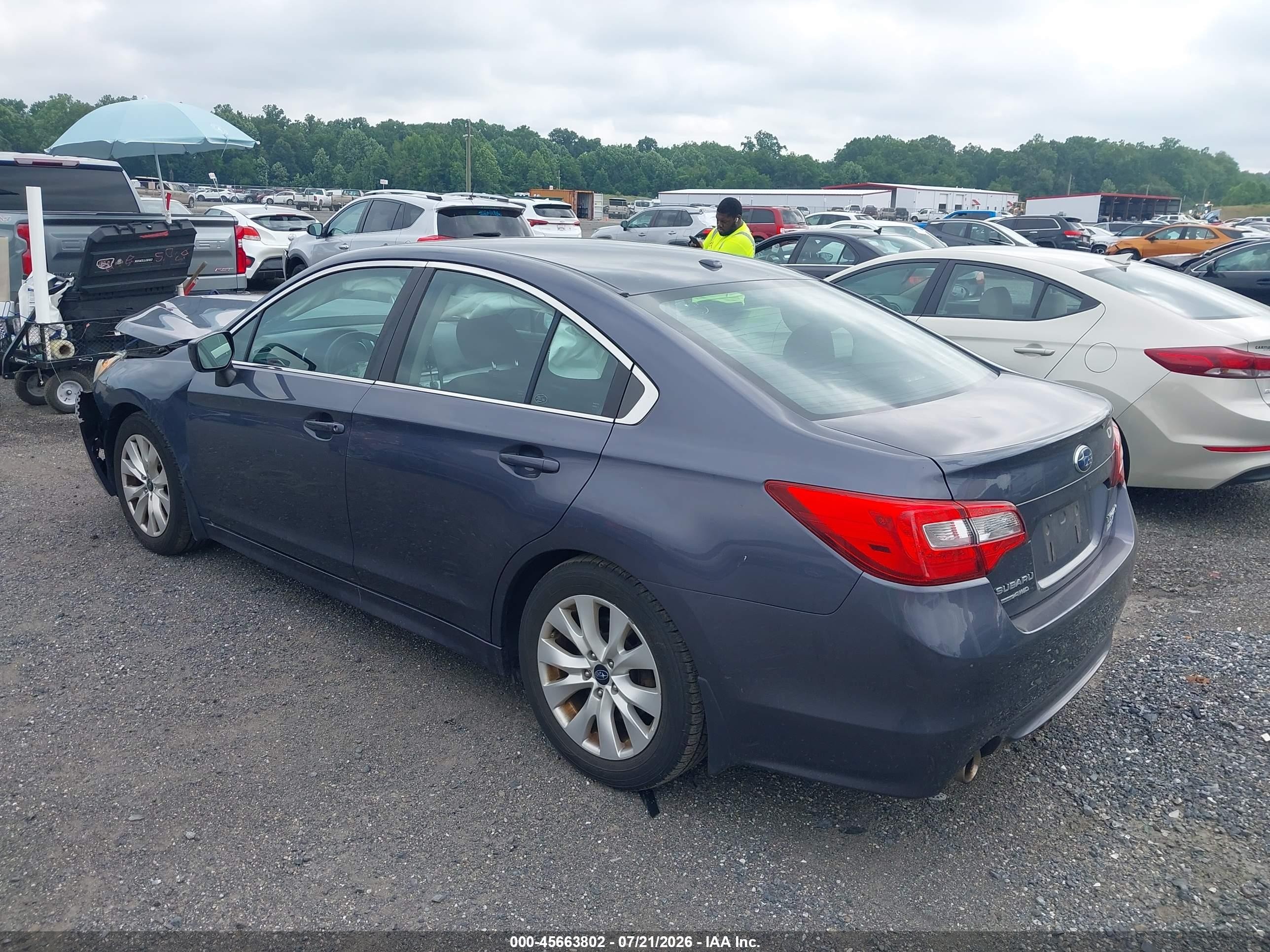 2015 Subaru Legacy 2.5i Premium Blue vin: 4S3BNAC61F3066855