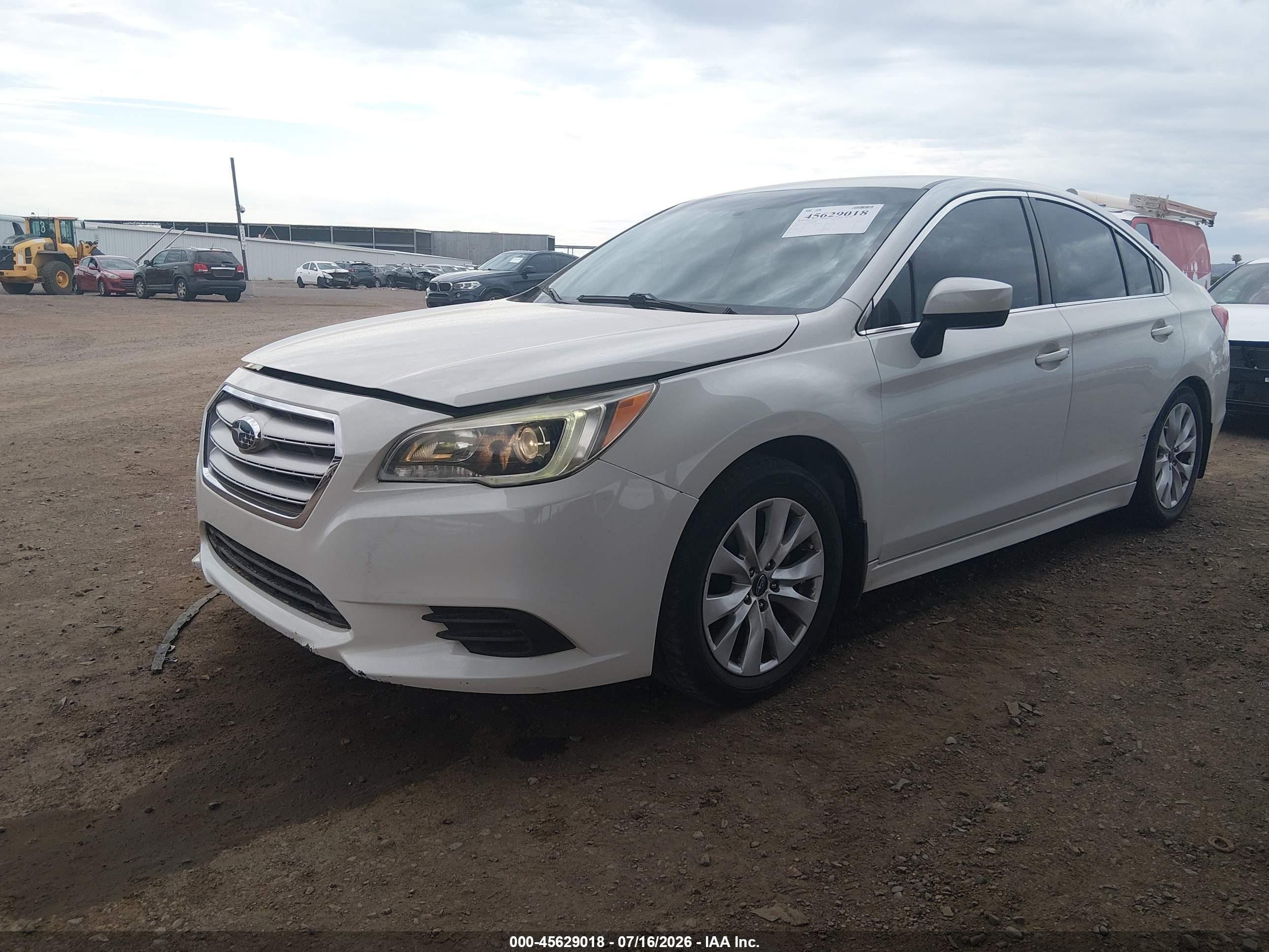 2015 Subaru Legacy 2.5i Premium White vin: 4S3BNAC62F3066959