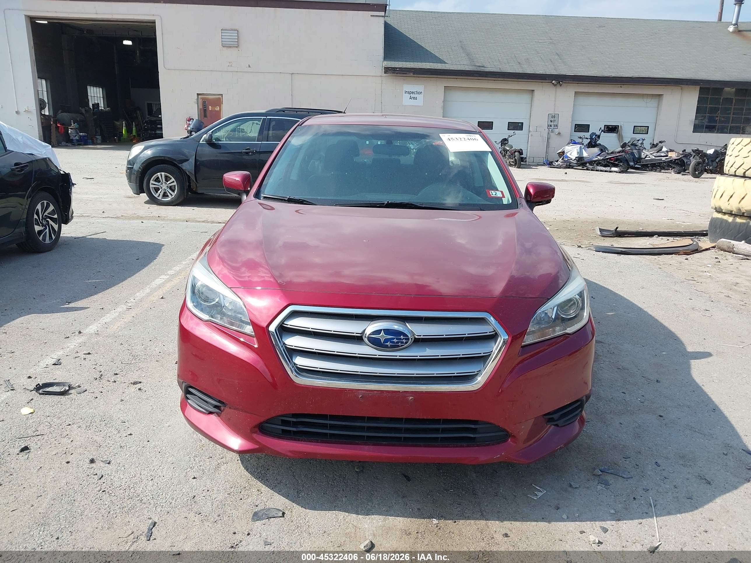 2015 Subaru Legacy 2.5i Premium Красный vin: 4S3BNAC63F3015650
