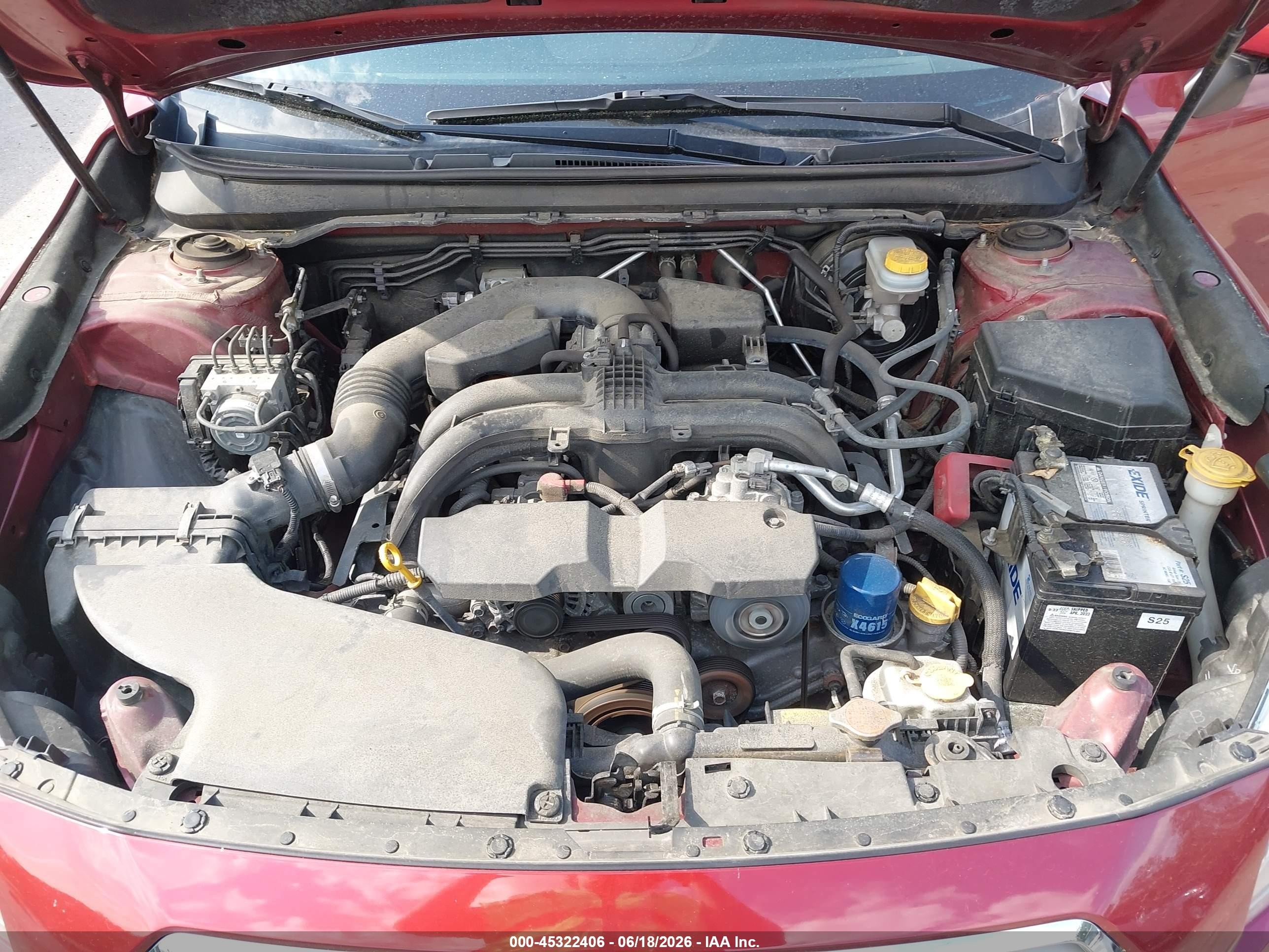 2015 Subaru Legacy 2.5i Premium Красный vin: 4S3BNAC63F3015650