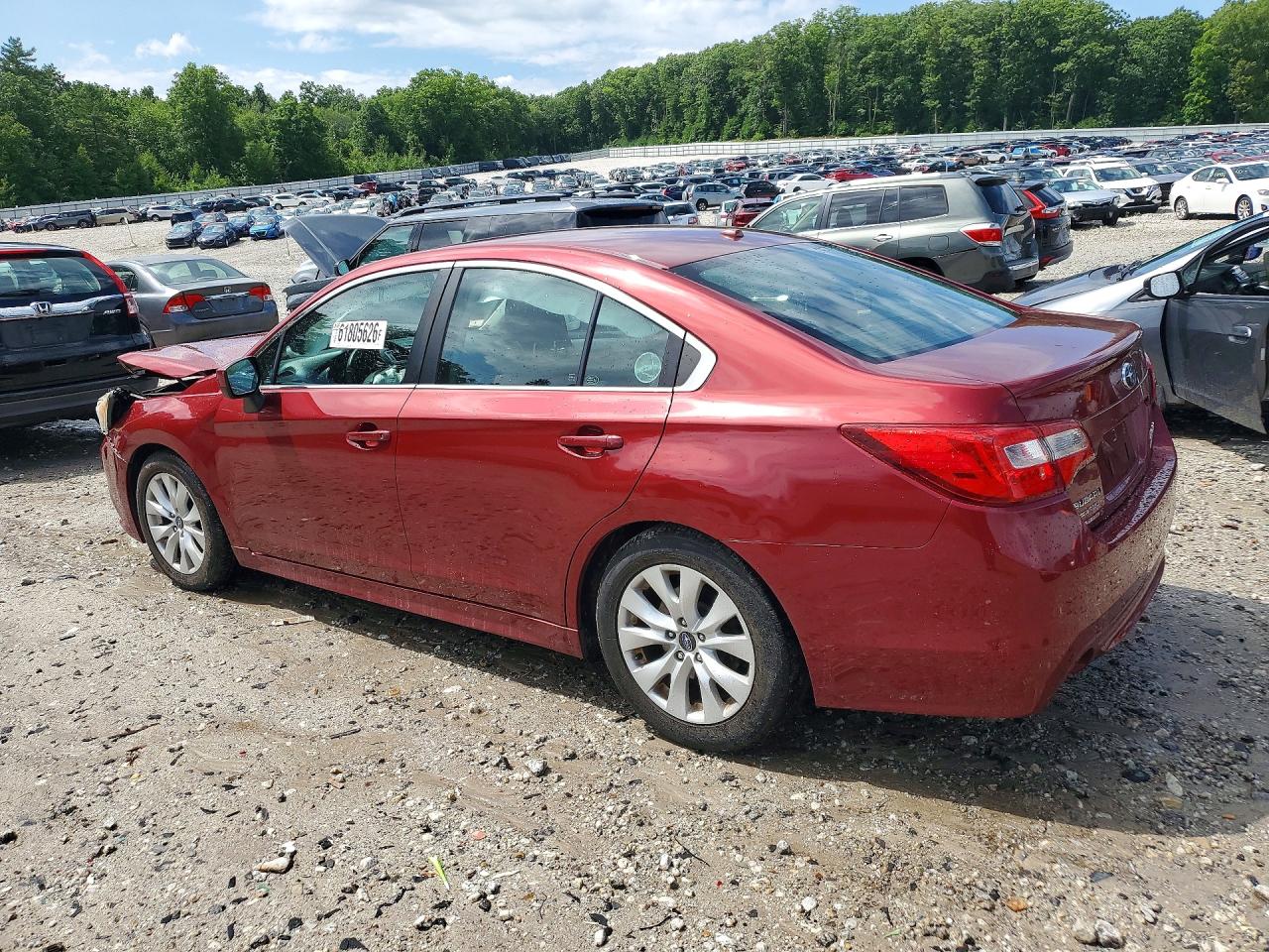 2015 Subaru Legacy 2.5i Premium Red vin: 4S3BNAC66F3059786