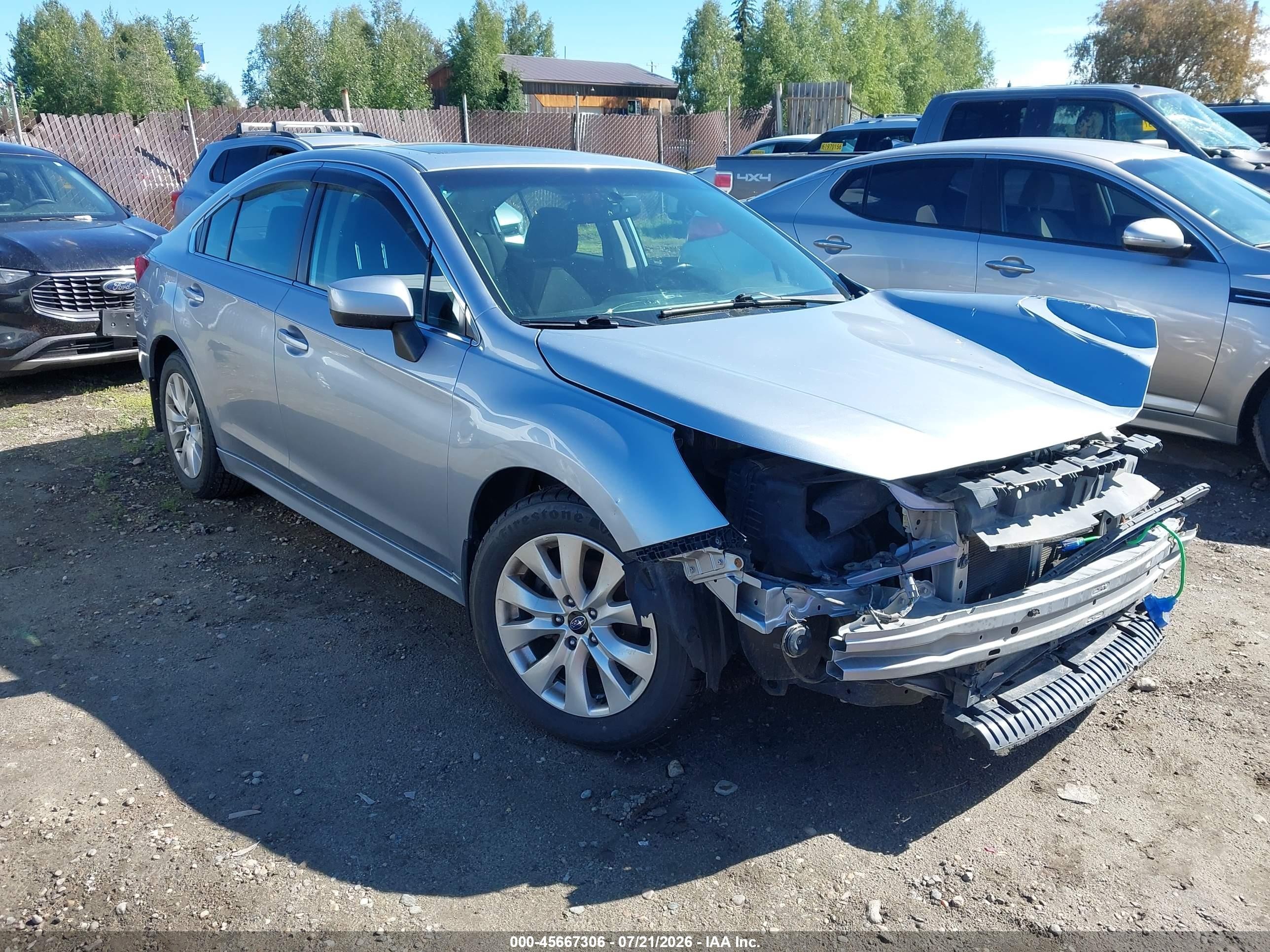 2015 Subaru Legacy 2.5i Premium Silver vin: 4S3BNAD60F3029181