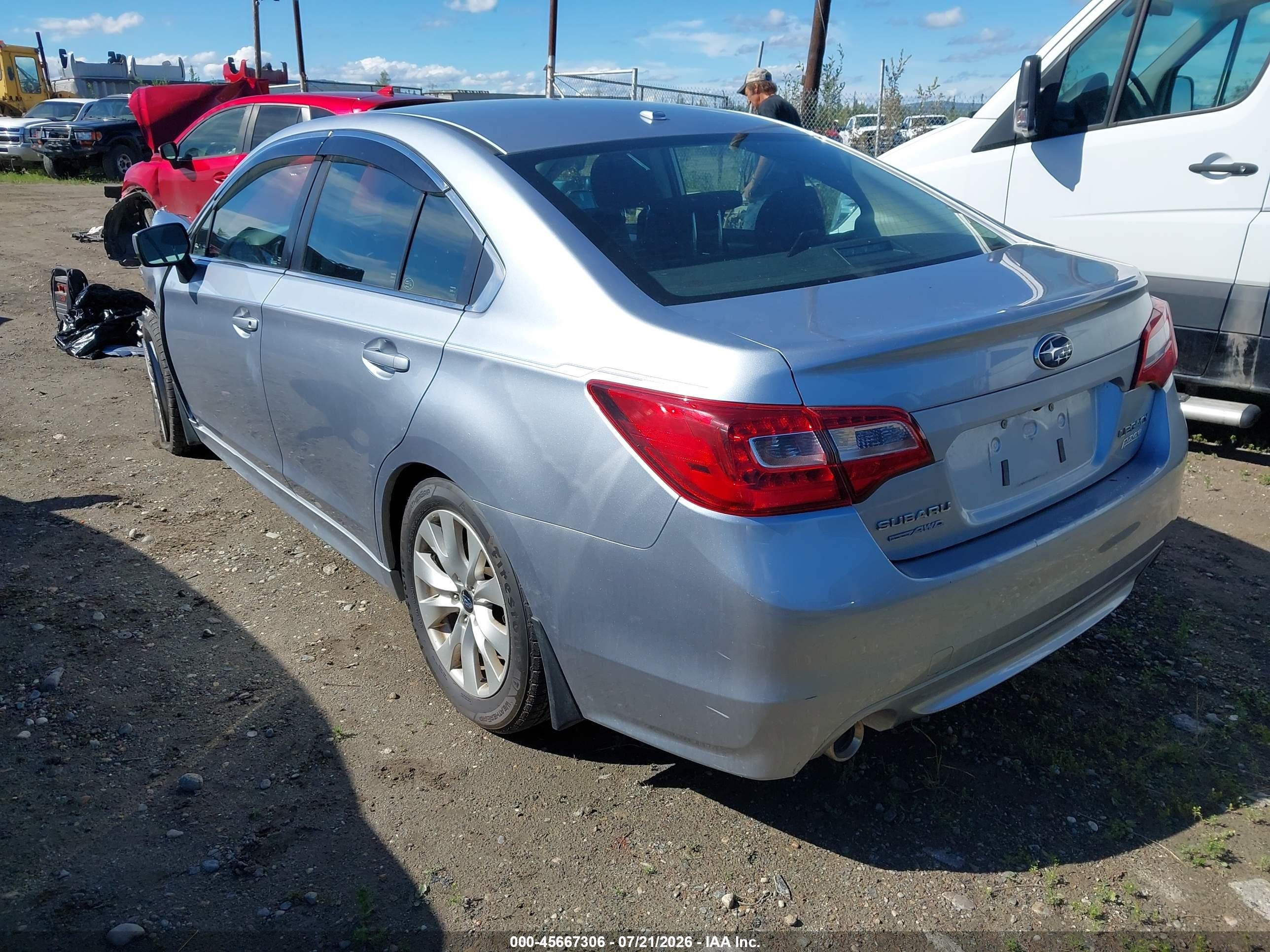 2015 Subaru Legacy 2.5i Premium Silver vin: 4S3BNAD60F3029181