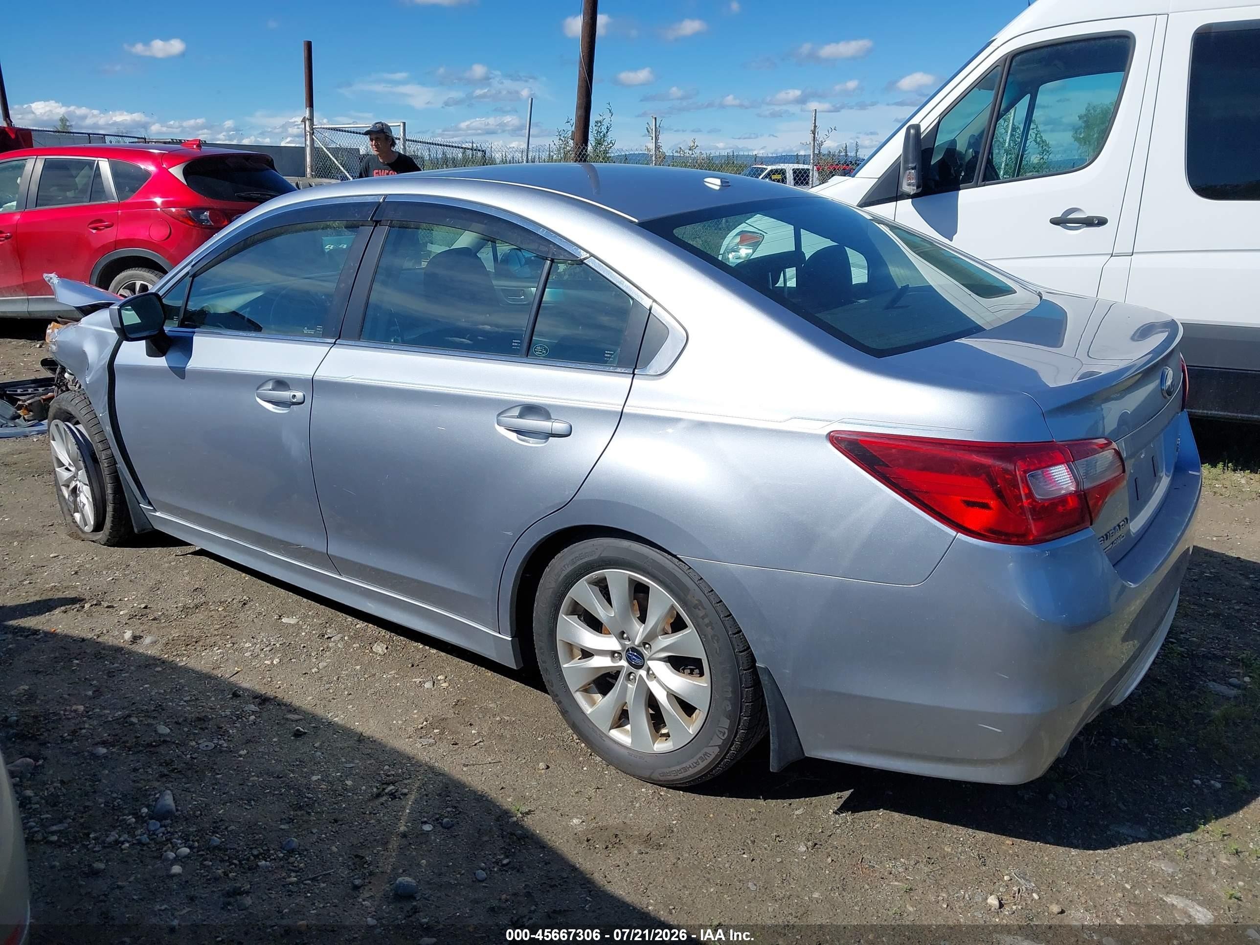 2015 Subaru Legacy 2.5i Premium Silver vin: 4S3BNAD60F3029181
