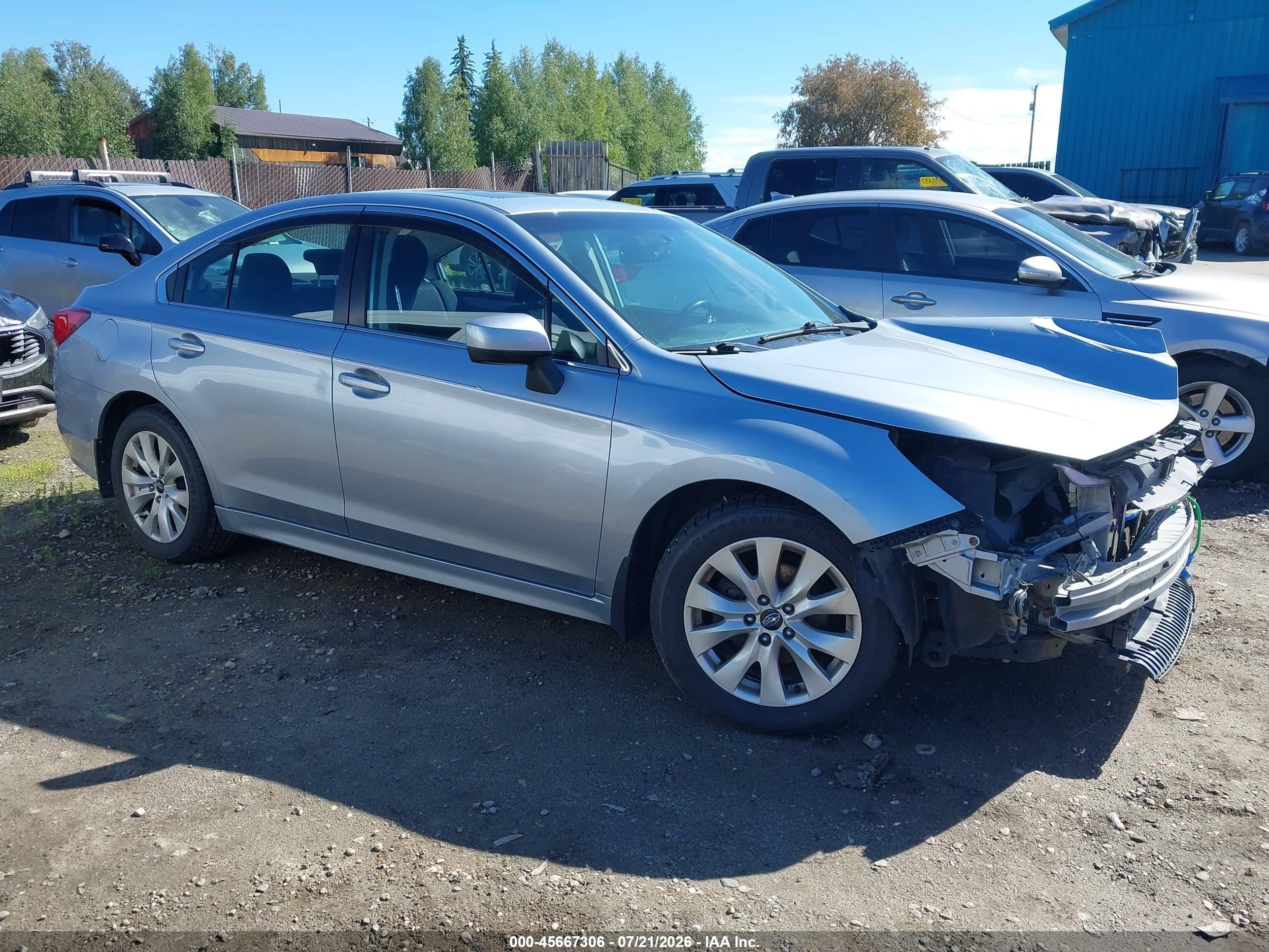2015 Subaru Legacy 2.5i Premium Silver vin: 4S3BNAD60F3029181
