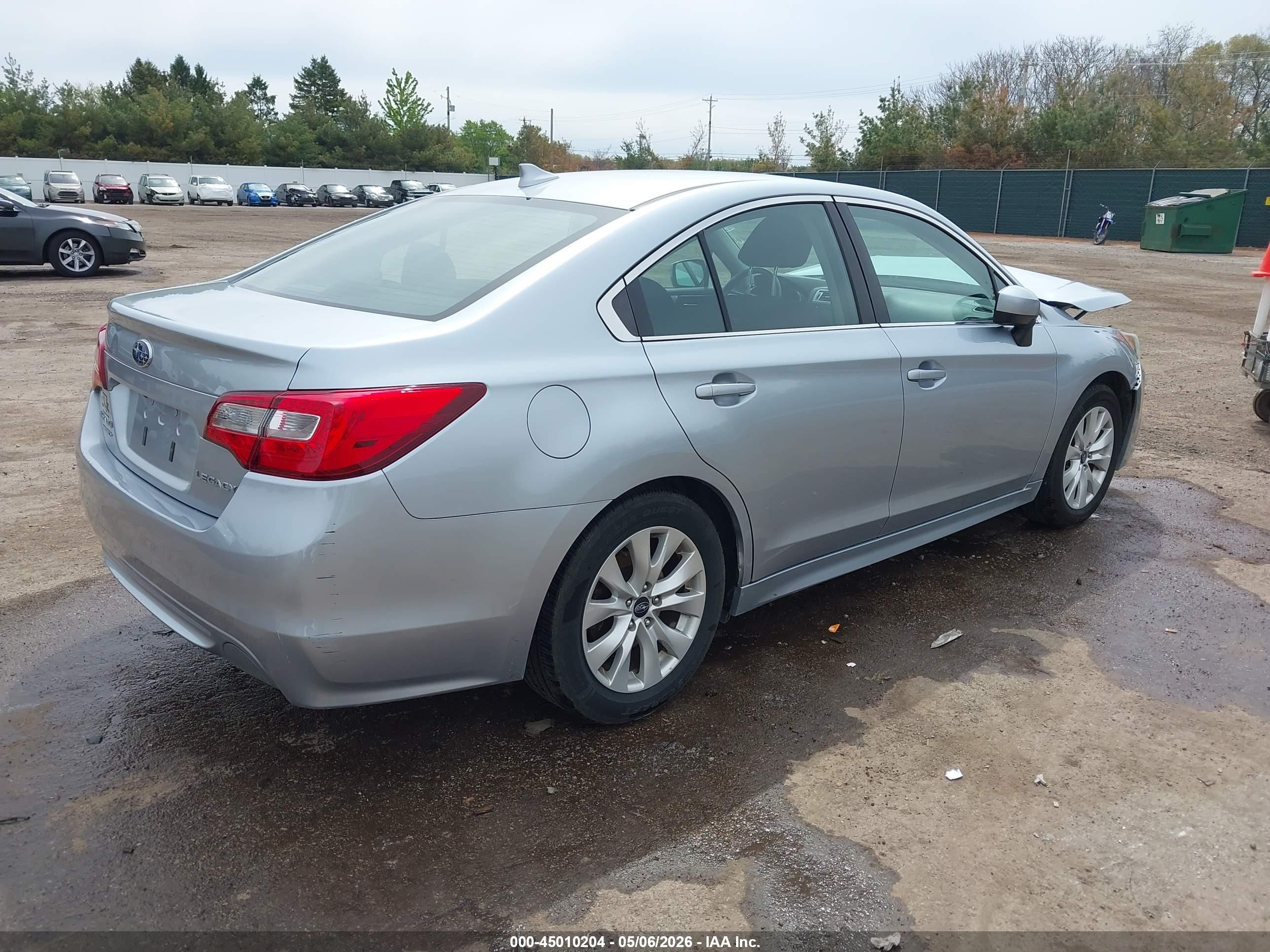 2017 Subaru Legacy 2.5i Premium Gray vin: 4S3BNAD60H3003473