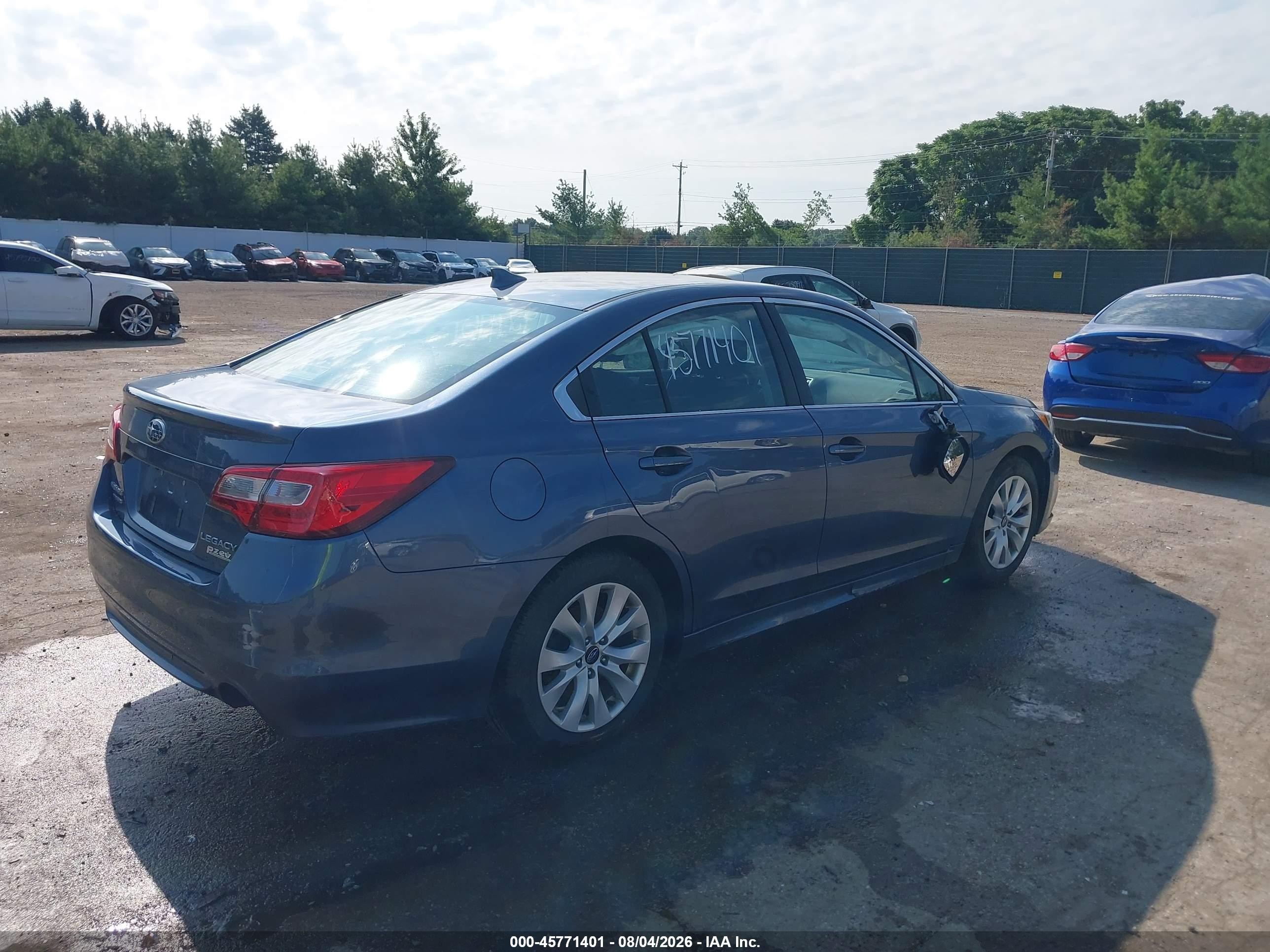 2017 Subaru Legacy 2.5i Premium Blue vin: 4S3BNAD61H3025403